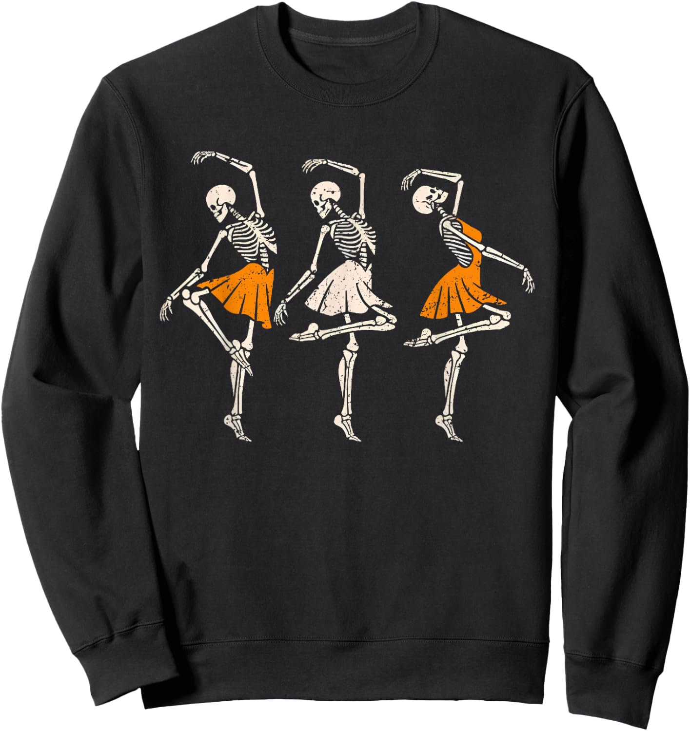 Spooky Skeleton ballet dance dress tutu For and girls Sweatshirt - Sweatshirt | Black