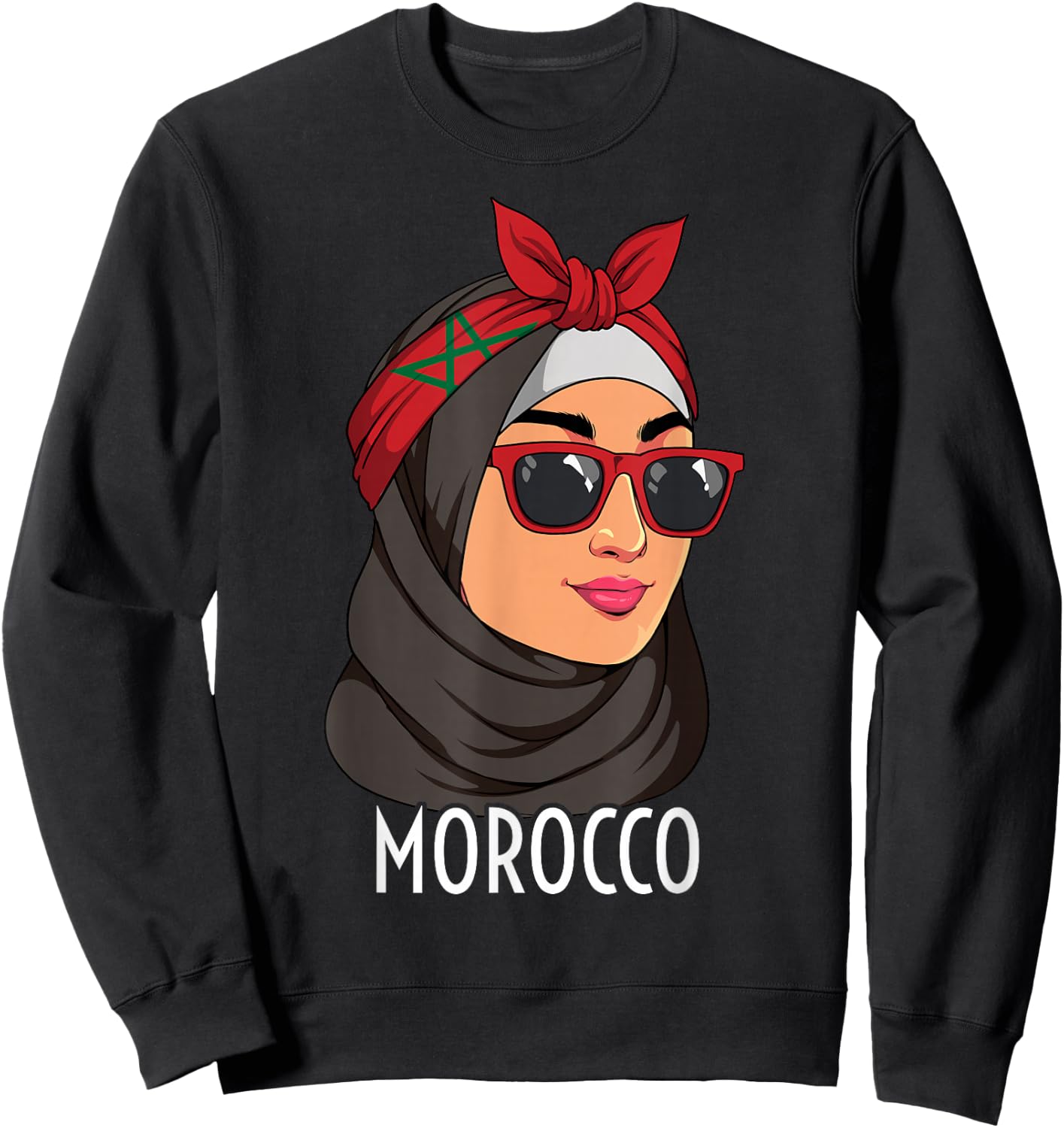 Moroccan Girl Morocco Sweatshirt - Sweatshirt | Black