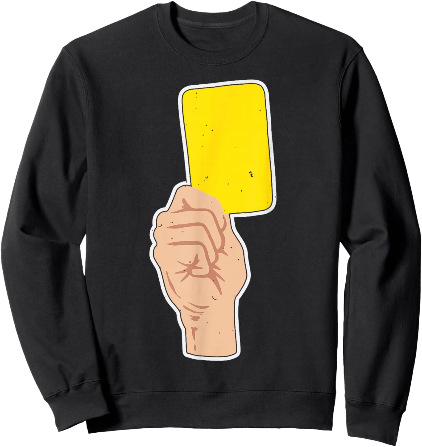 Yellow Card Referee Sports Fan Futball Yellow Card Referee Sweatshirt - Sweatshirt | Black