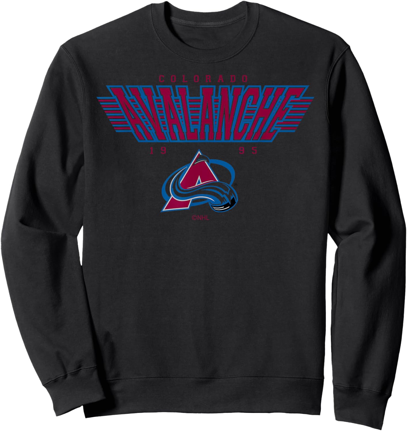 Colorado Avalanche Laser White Officially Licensed Sweatshirt - Sweatshirt | Black