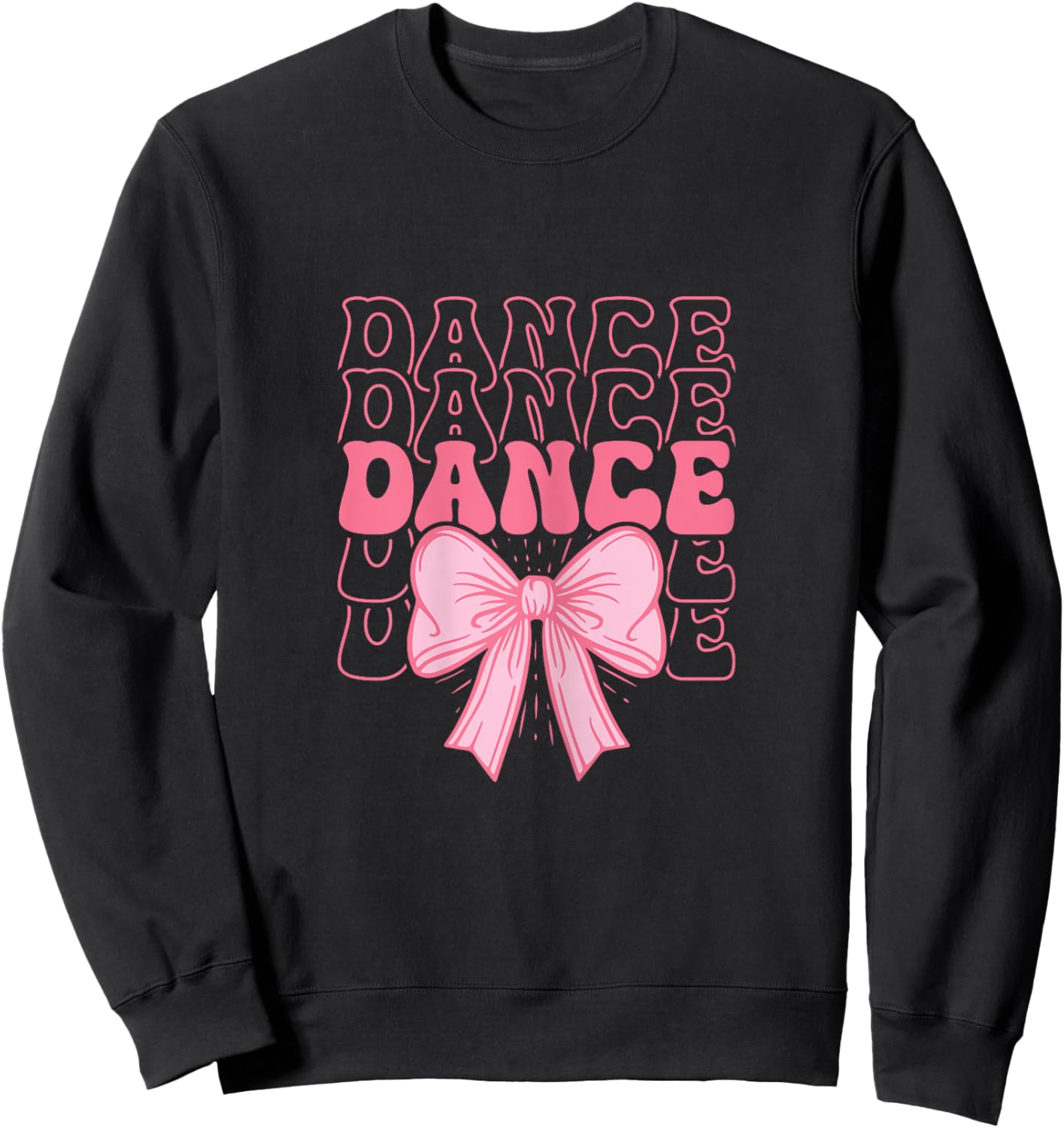Cute Dance Coquette Bow Kids Girls Ballet Dancing Sweatshirt - Sweatshirt | Black