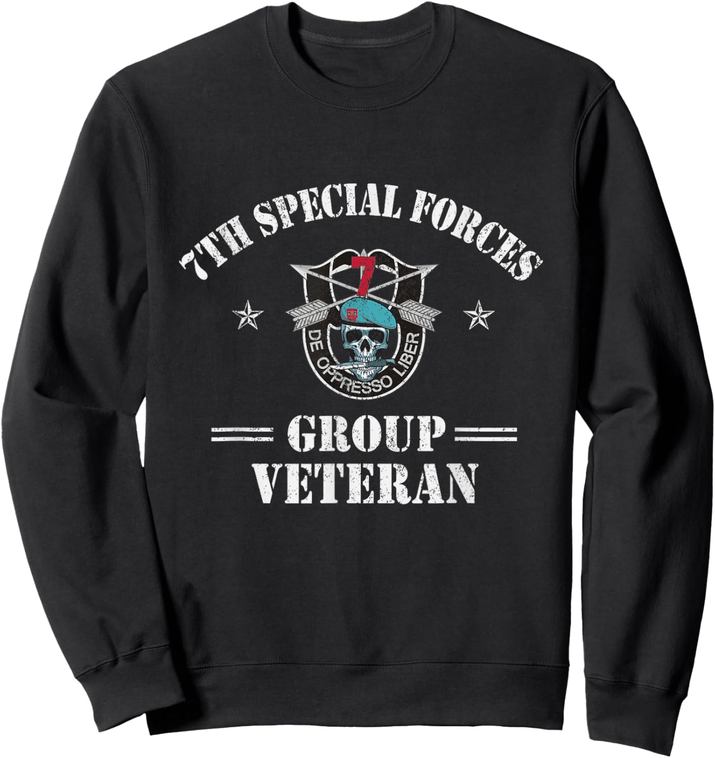 7th Special Forces Group Veteran 7th SFG Memorial 4th July Sweatshirt - Sweatshirt | Black