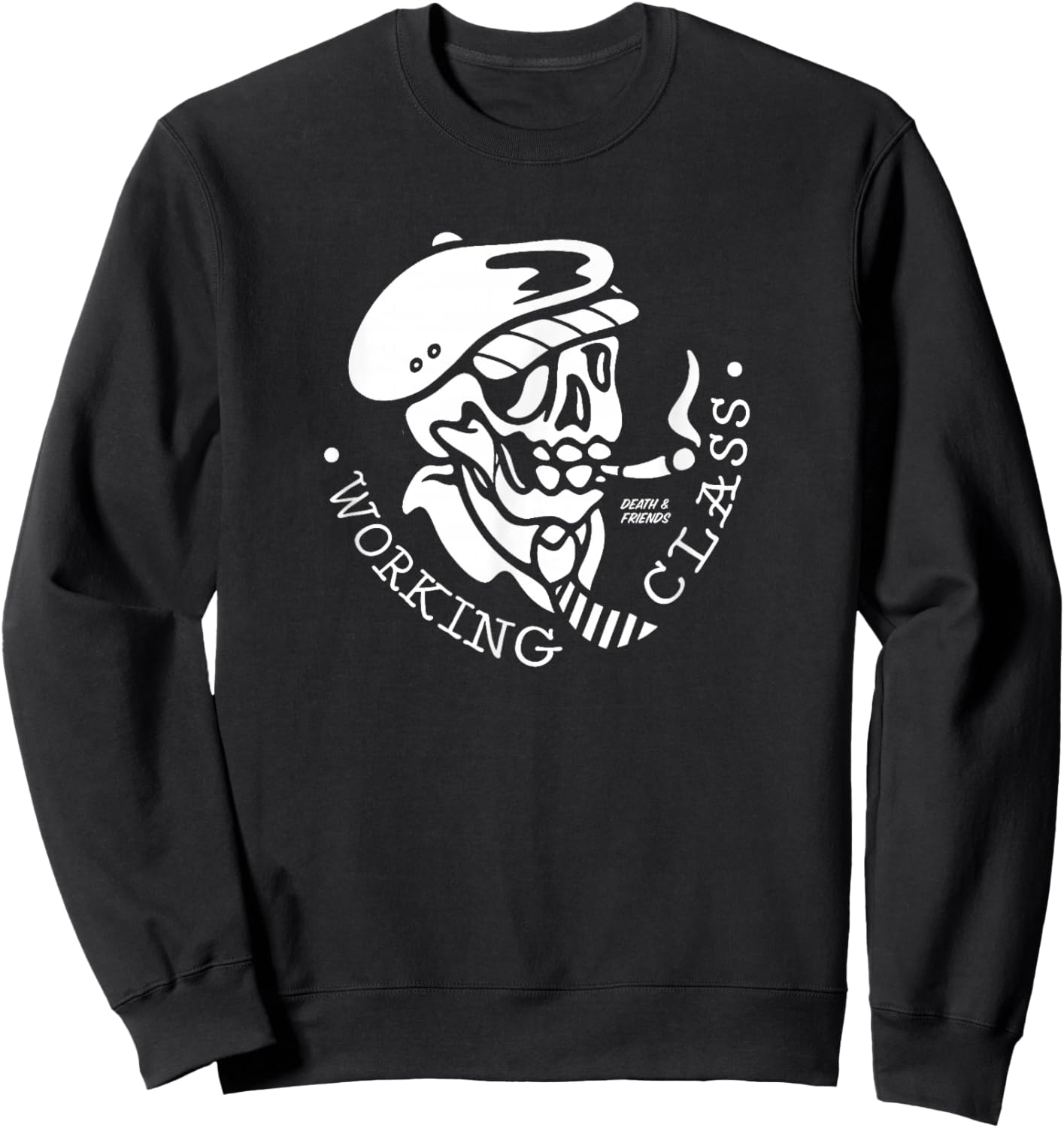 Punks & Skins Ltd Working Class - Men's Music - Black - Small - - Short Sleeve - Classic Fit - Letter Print Sweatshirt - Sweatshirt | Black