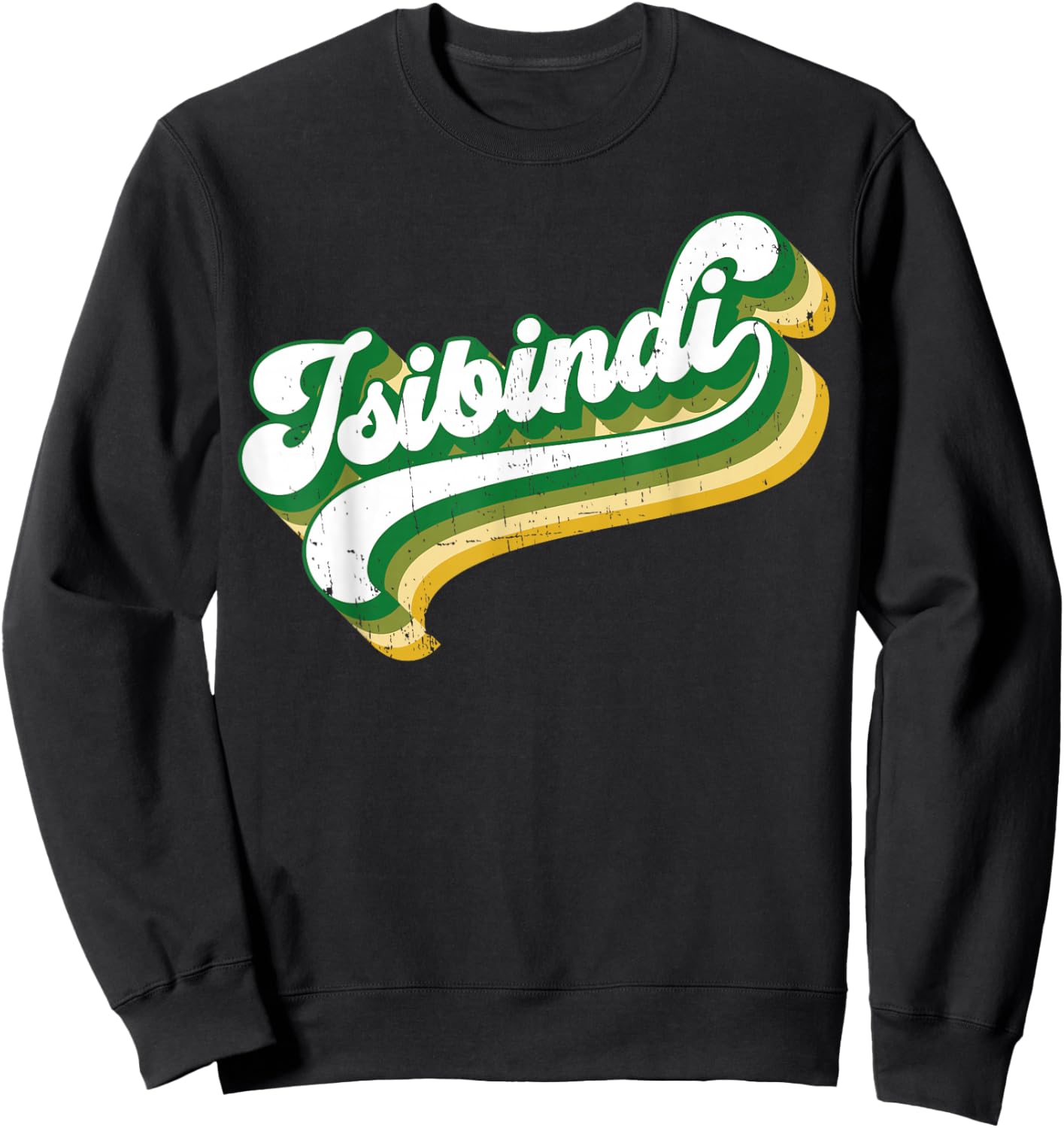 Isibindi - Colorful Groovy Retro Style School Spirit Wear Sweatshirt - Sweatshirt | Black