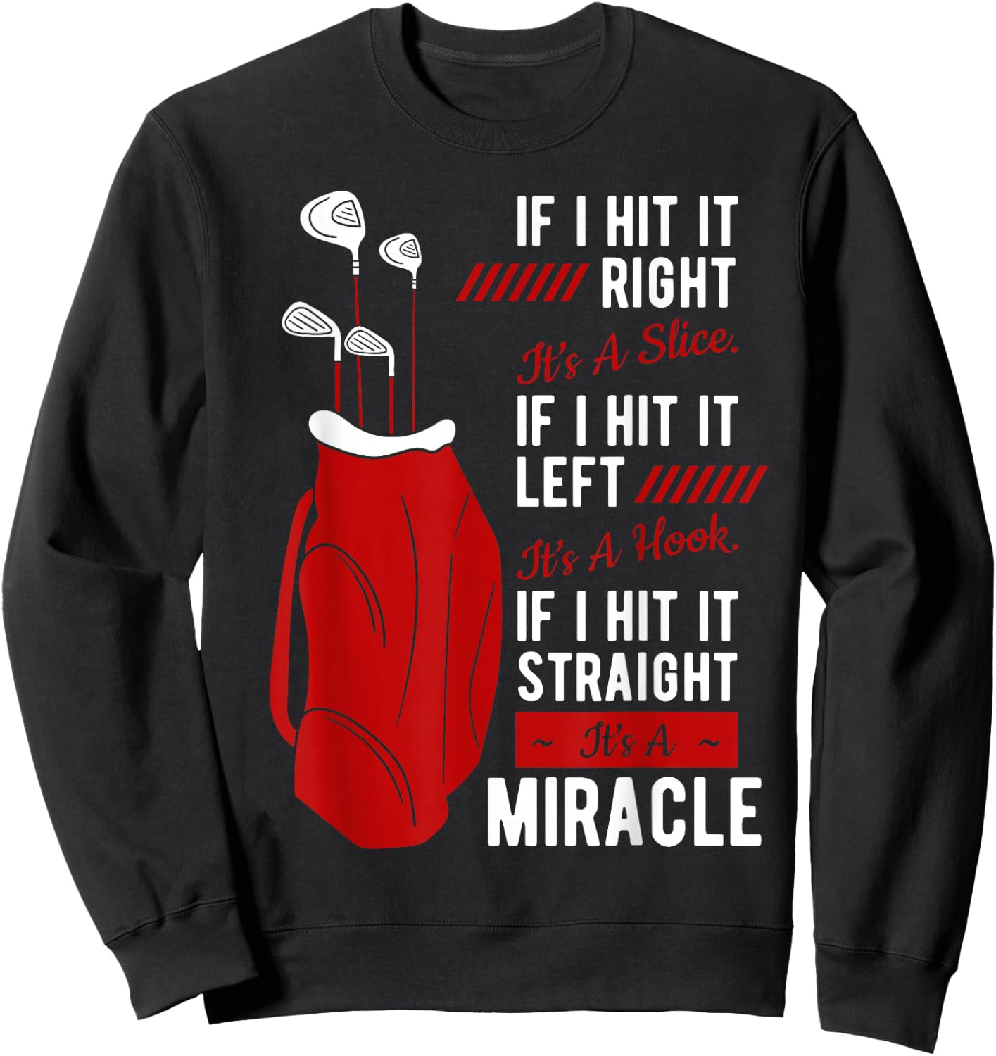 Golf Putter Par Golfer Birdie Golfing Bogey Eagle Gift Sweatshirt - Sweatshirt | Black