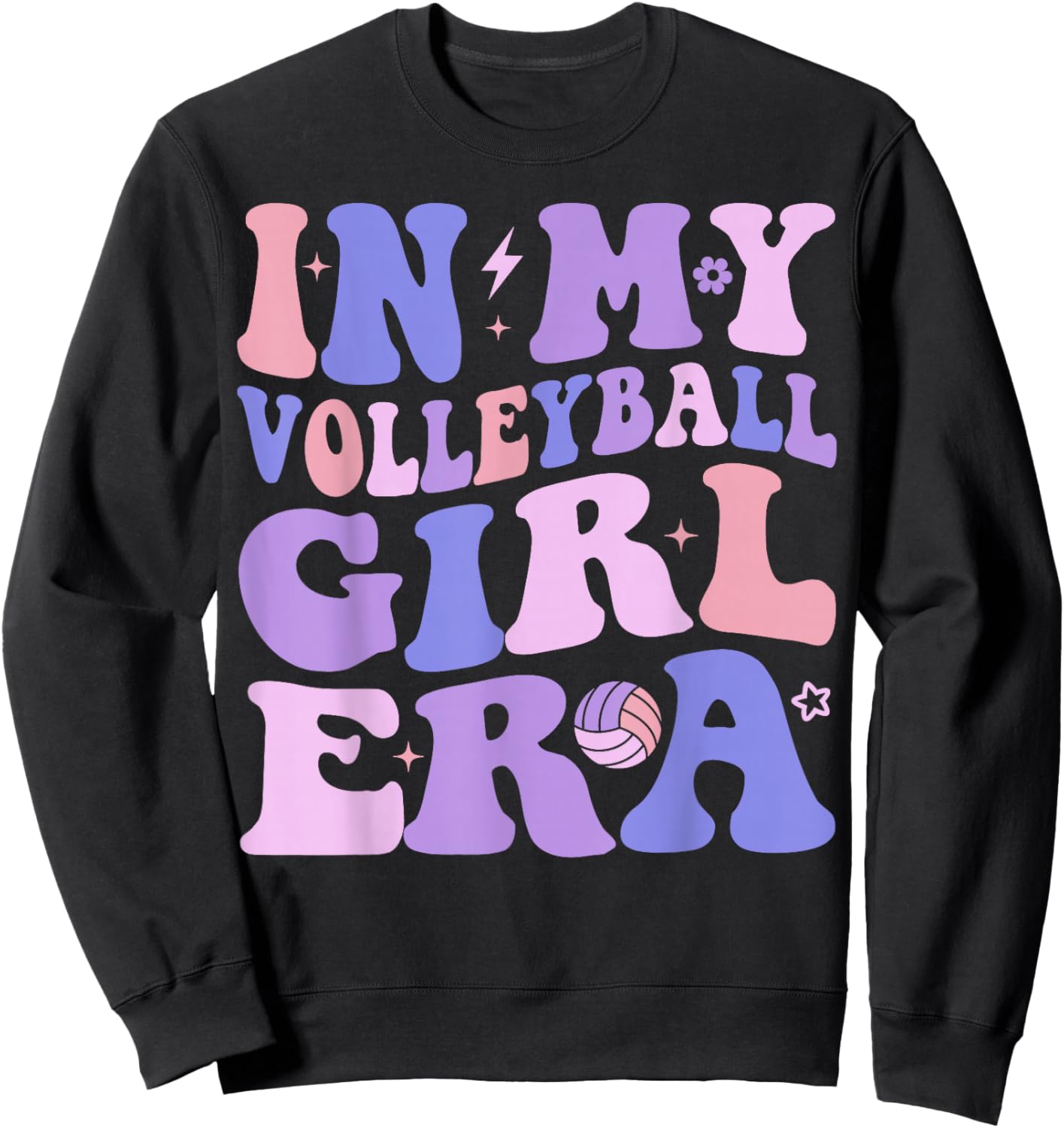 In My Volleyball Girl Era Cute Volleyball Lover Coach Sports Sweatshirt - Sweatshirt | Black
