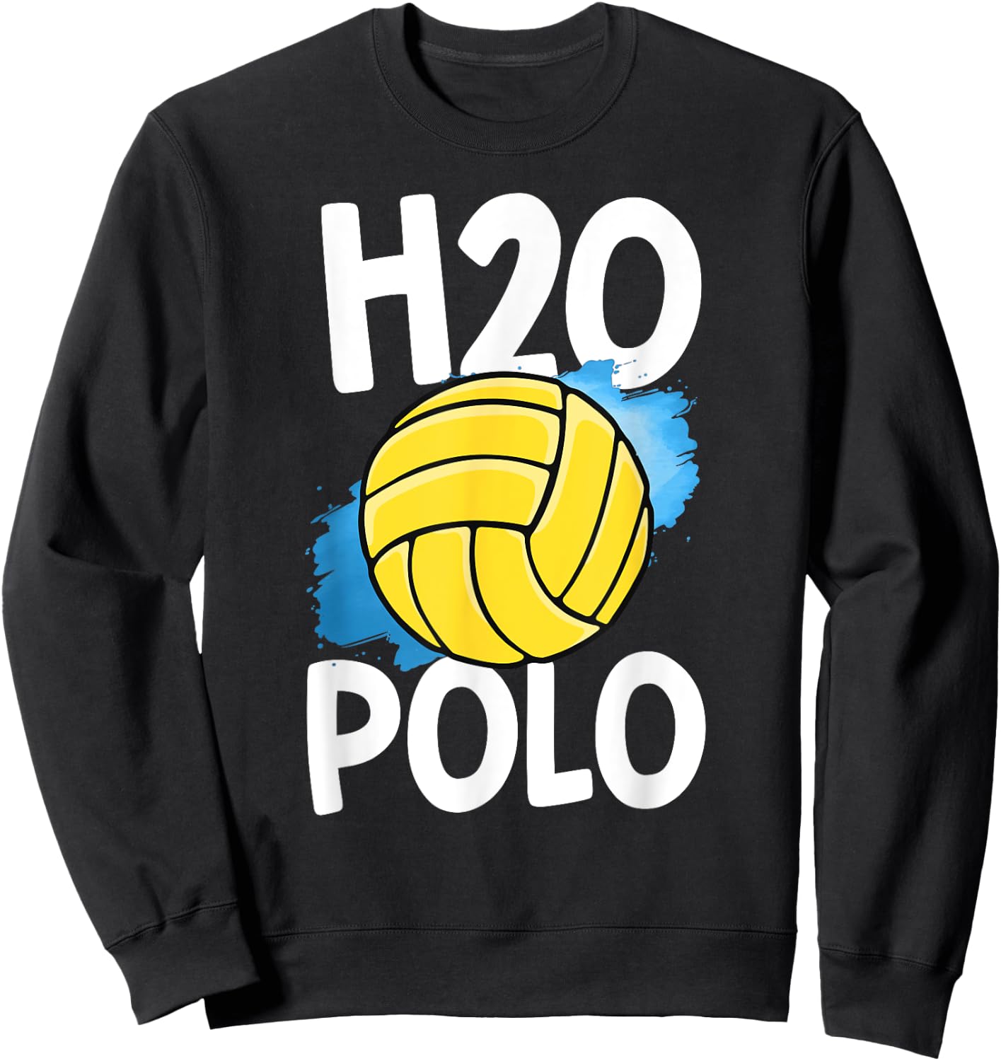 H2O Polo Water Polo Shirt Funny Player Ball Swim Men Boys Sweatshirt - Sweatshirt | Black