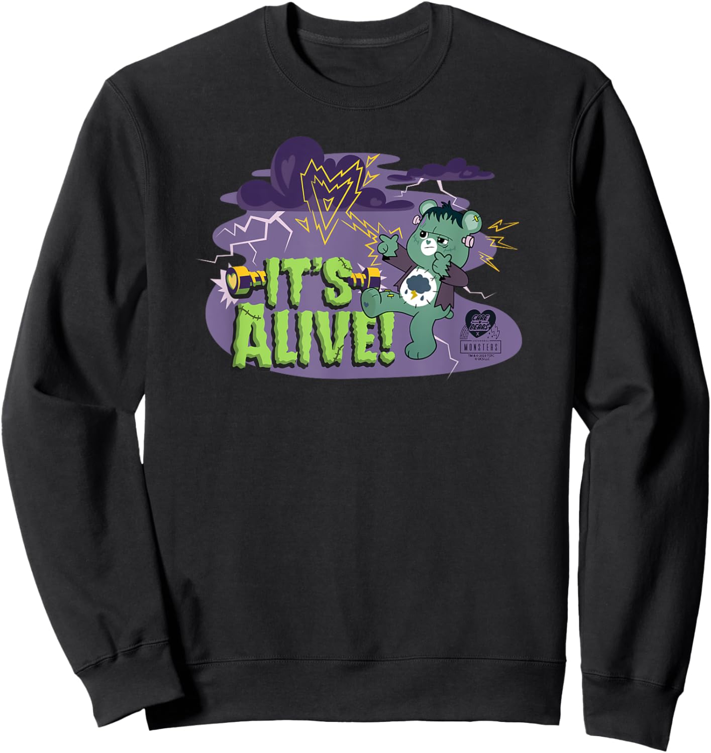 Care Bears x Universal Monsters It's Alive Frankenstein Sweatshirt - Sweatshirt | Black