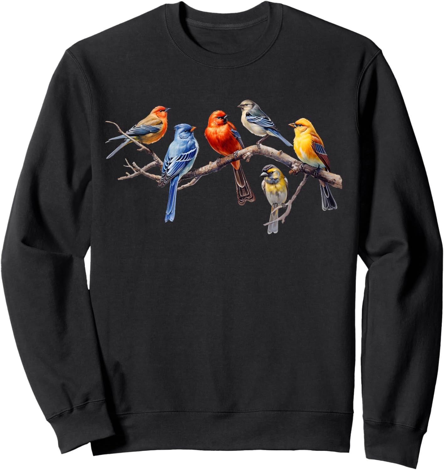 LetMeThinkAboutIt Designs Kids Black Bird Print Modern Classic Sweatshirt - Sweatshirt | Black