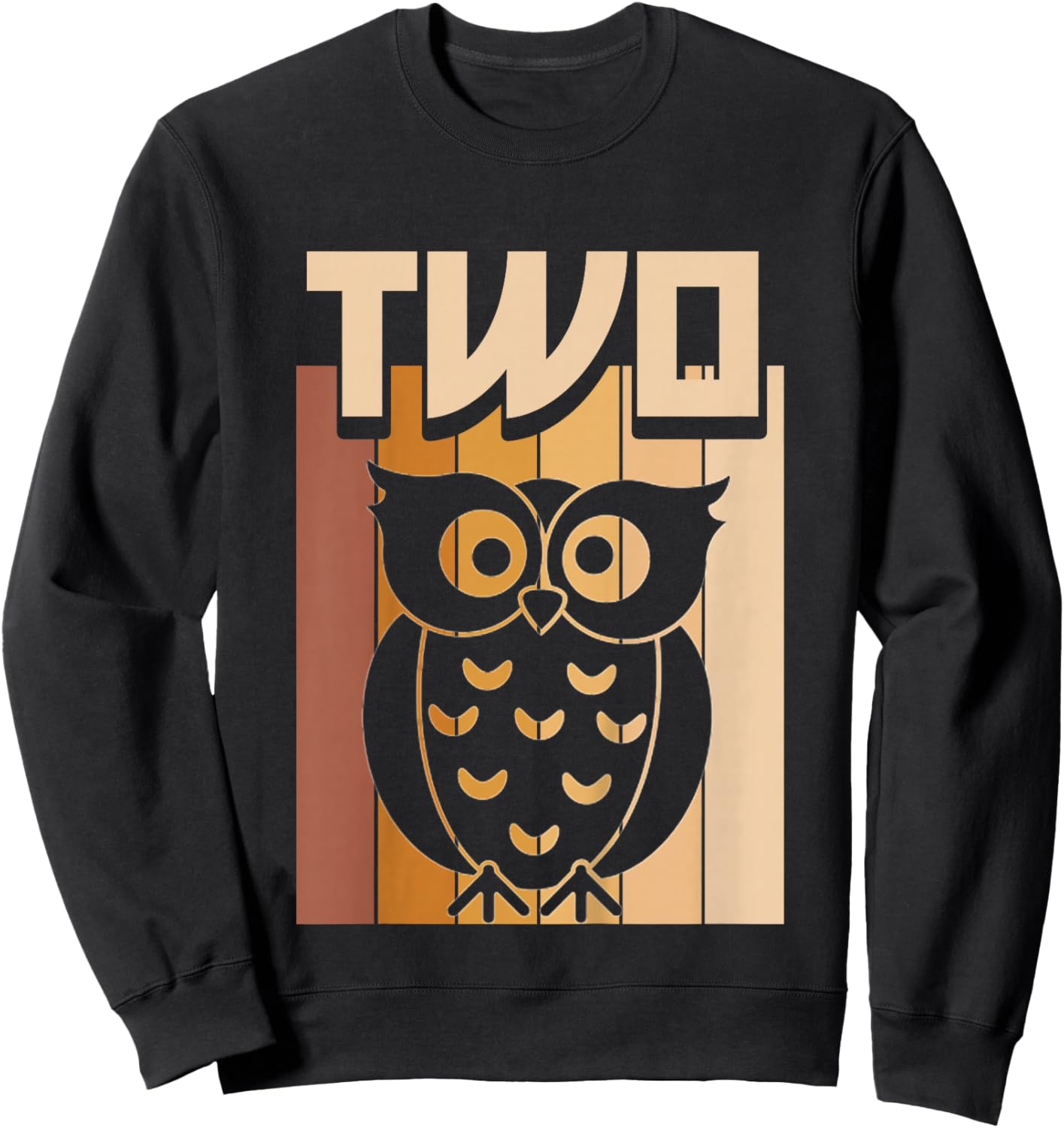 2 Year Old Owl Birthday Boy Girl 2nd Birthday Owl Sweatshirt - Sweatshirt | Black