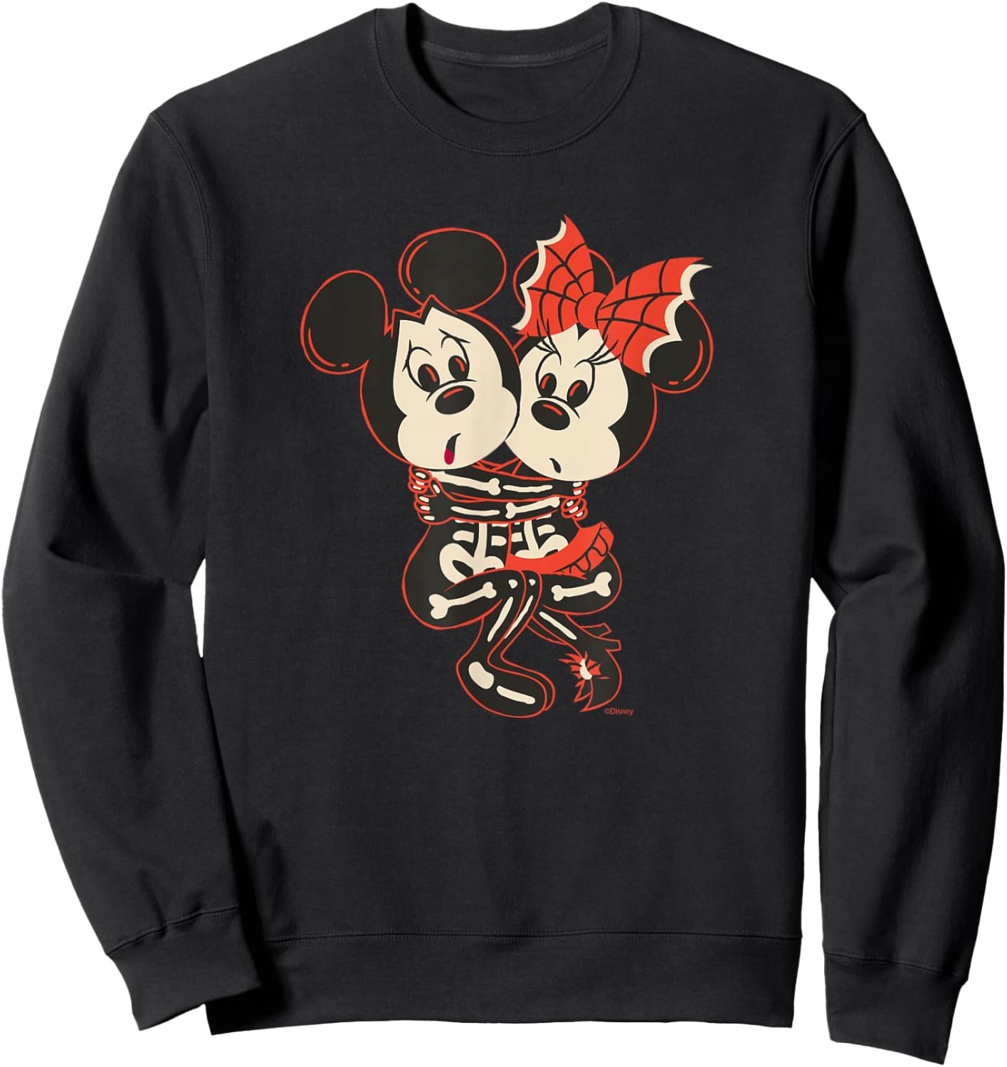 Disney Mickey Mouse & Minnie Mouse Sweetly Scared Halloween Sweatshirt - Sweatshirt | Black