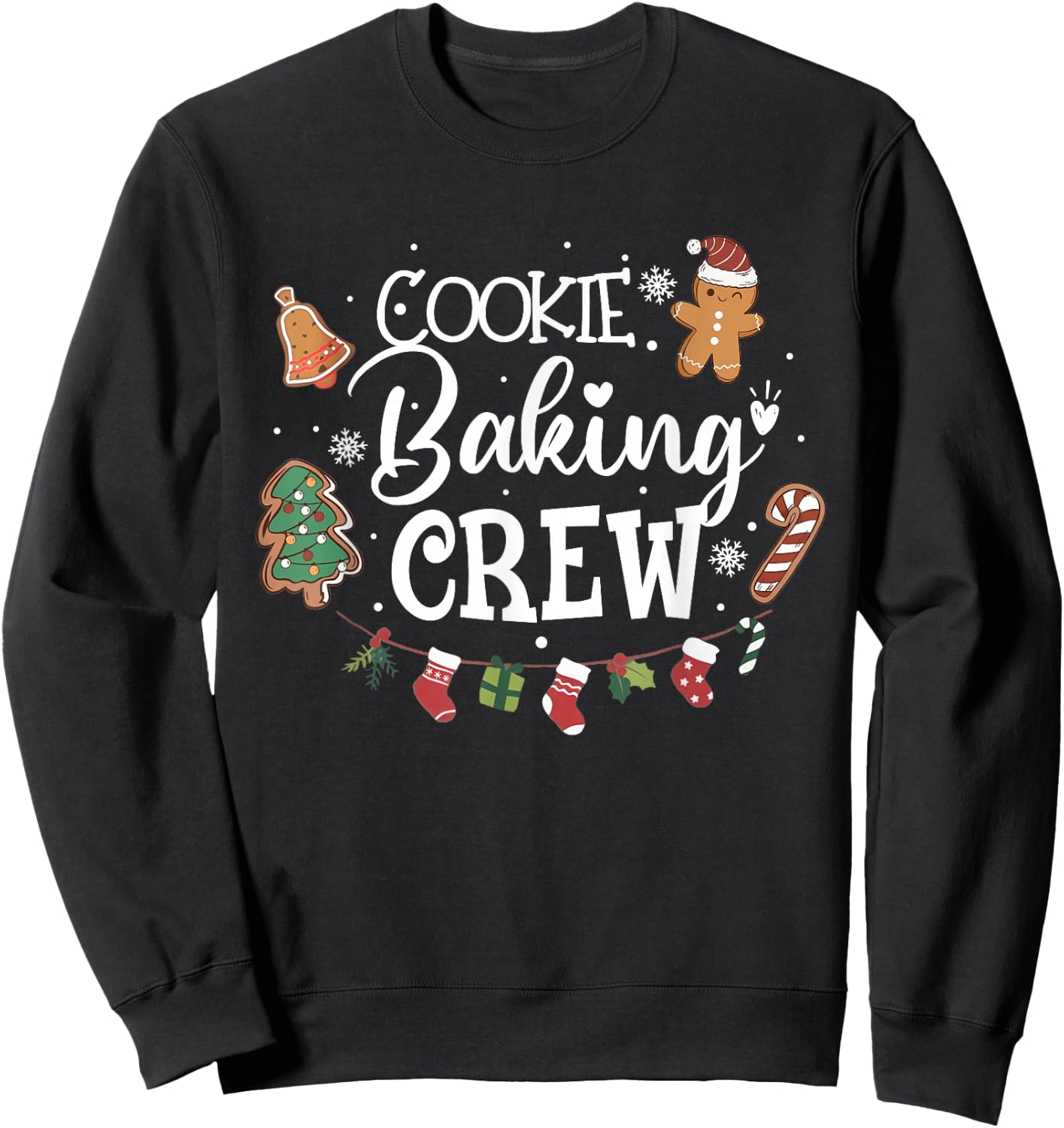 Christmas Cookie Baking Crew Family Baking Team Christmas Sweatshirt - Sweatshirt | Black