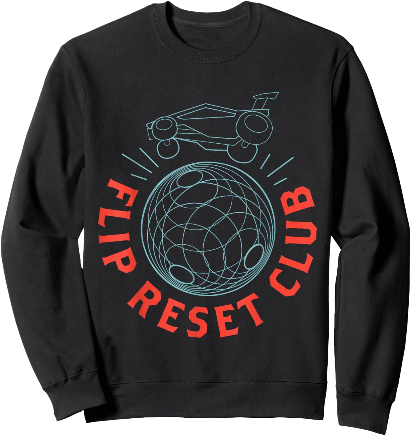 Simple Rocket Soccer League, Flip Reset Club, Clean Design Sweatshirt - Sweatshirt | Black