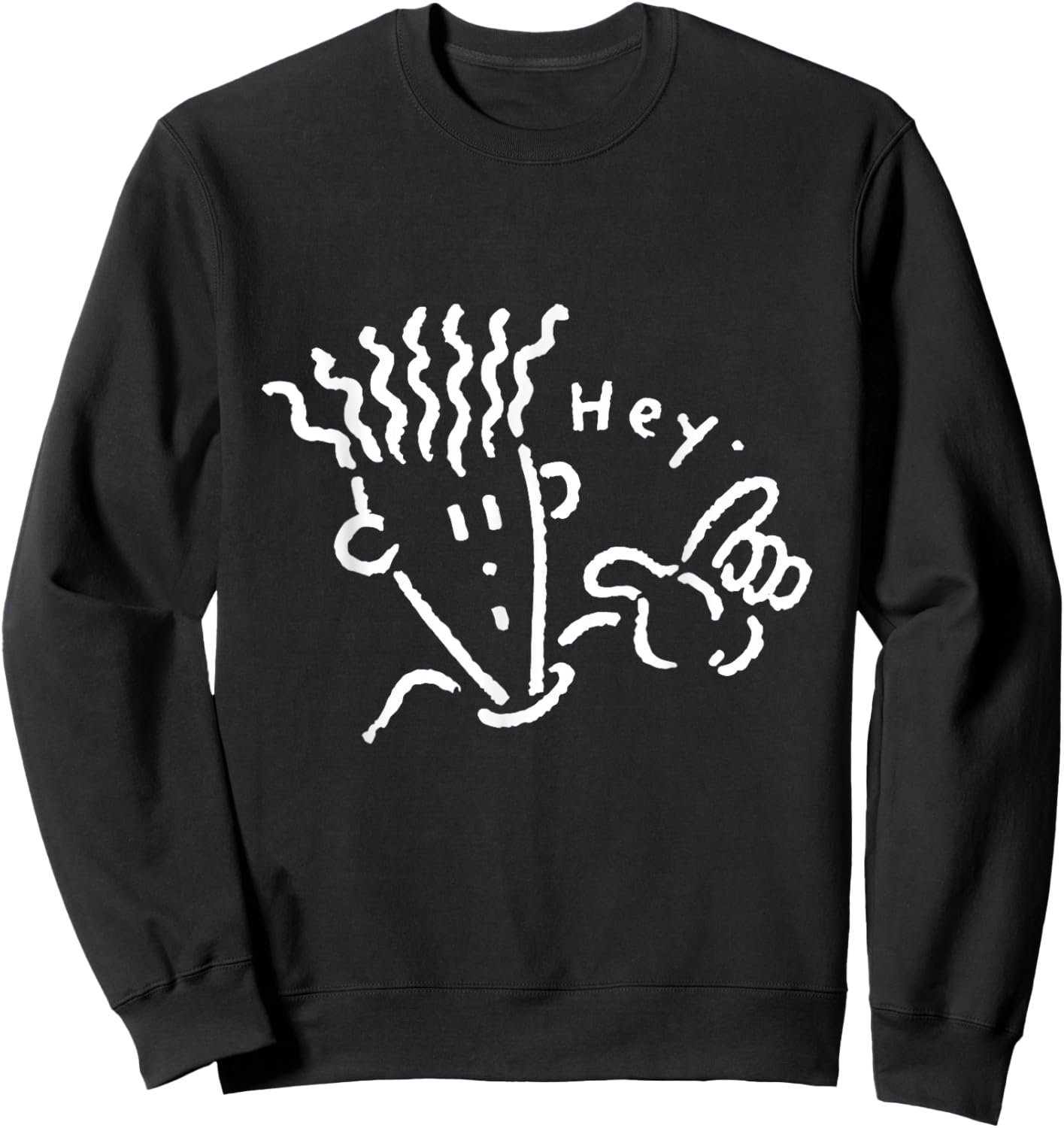 Fido Dido Face Hey Point Sweatshirt - Sweatshirt | Black