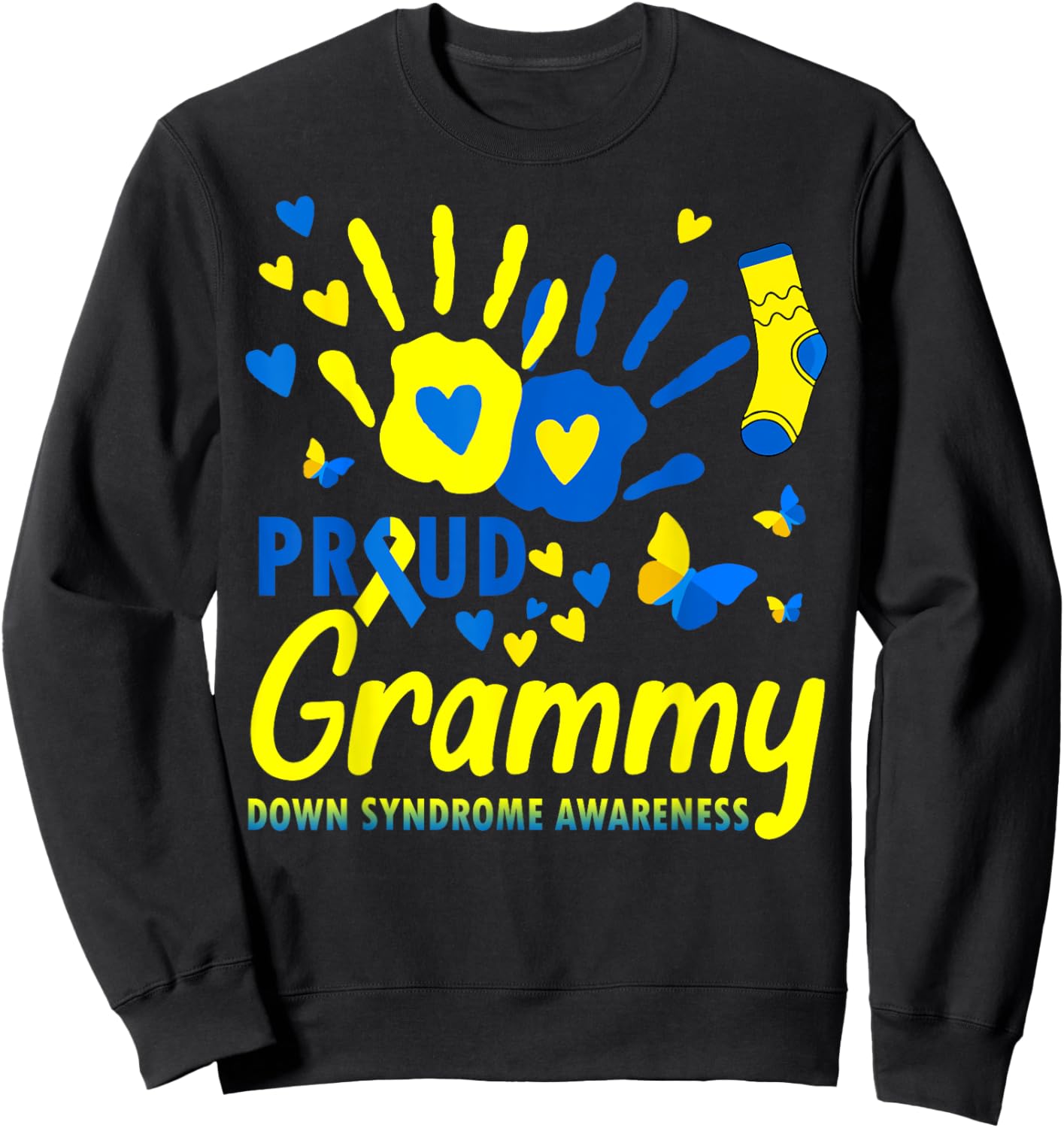 Proud Grammy World Down Syndrome Awareness Day Matching Sweatshirt - Sweatshirt | Black
