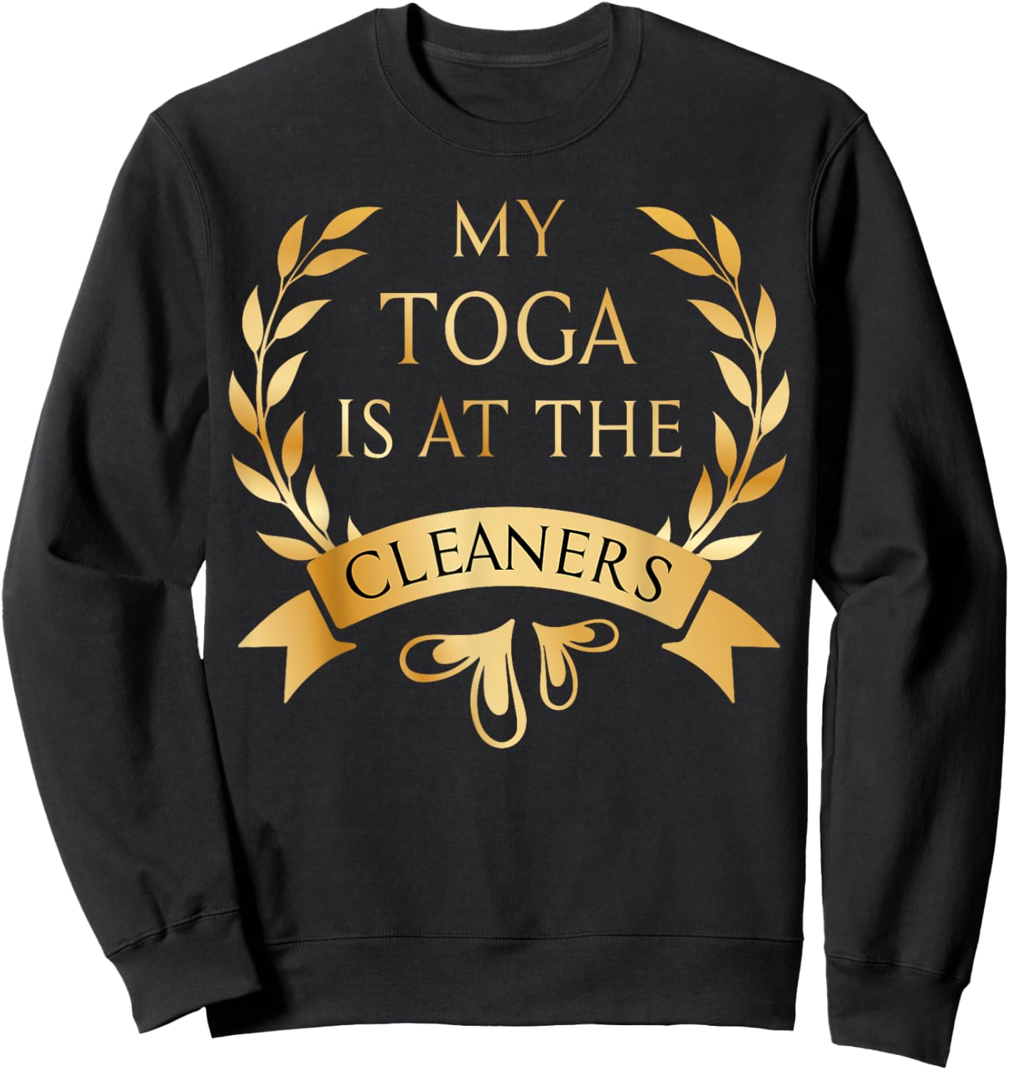 Funny My Toga is at the Cleaners Party Costume Sweatshirt - Sweatshirt | Black