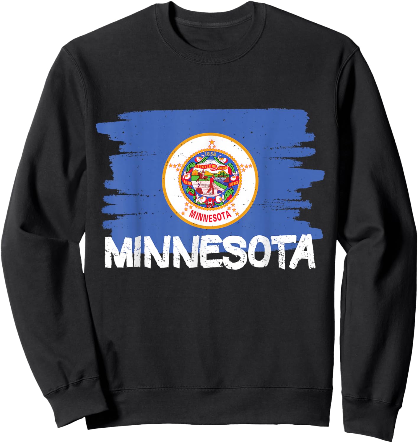 Cool Minnesota Flag Sweatshirt - Sweatshirt | Black