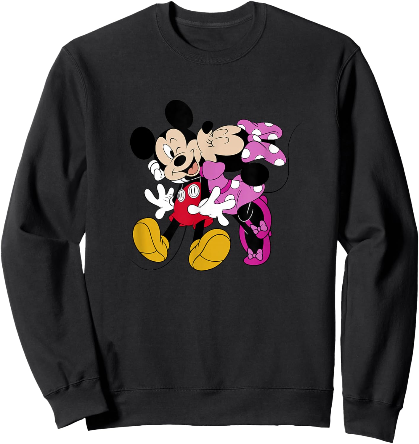 Disney Mickey and Friends Valentine's Day Minnie Kiss Sweatshirt - Sweatshirt | Black
