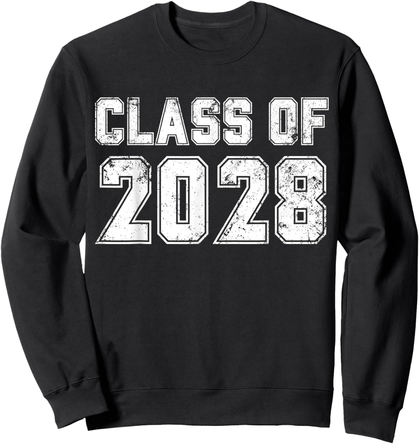 Class of 2028 Vintage Freshman Class 2028 Senior Graduation Sweatshirt - Sweatshirt | Black