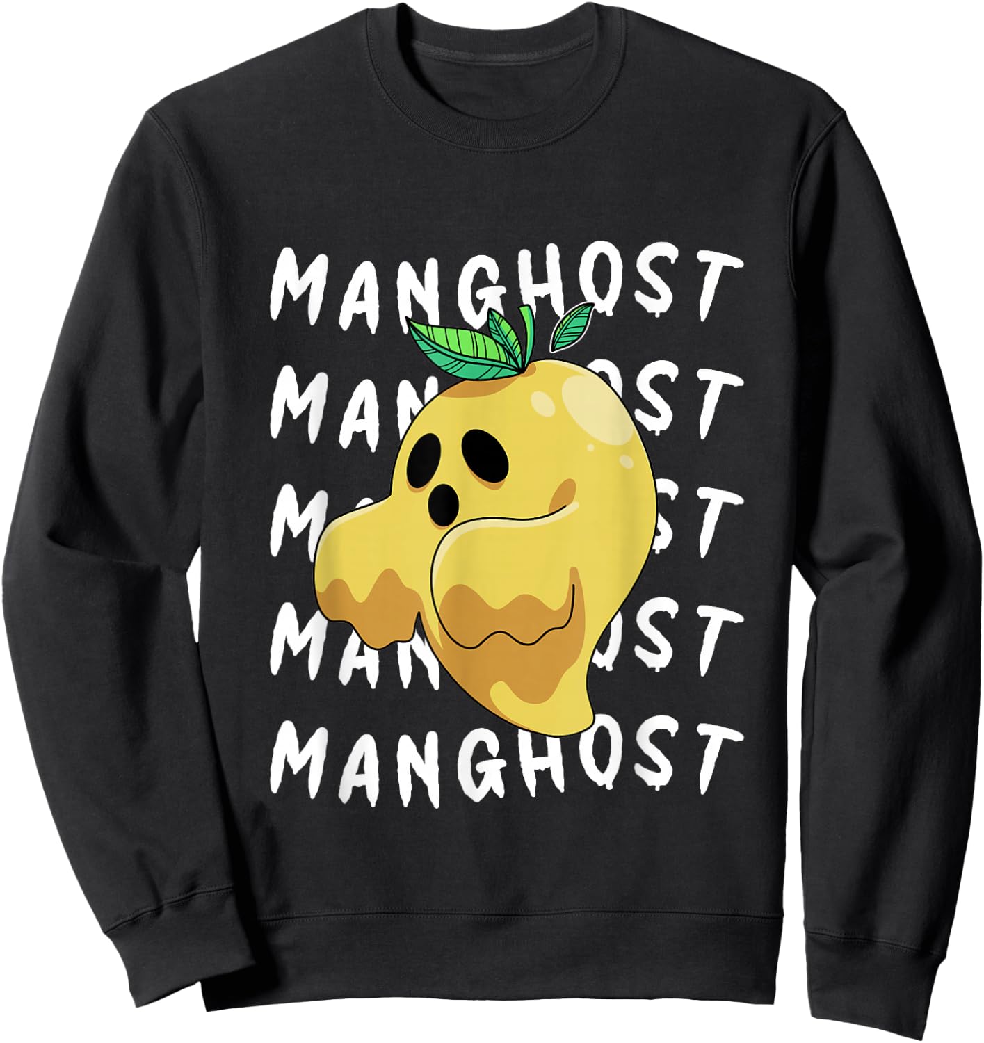 Halloween Mango Ghost Pretend I'm A Manghost Sweatshirt - Sweatshirt | Black