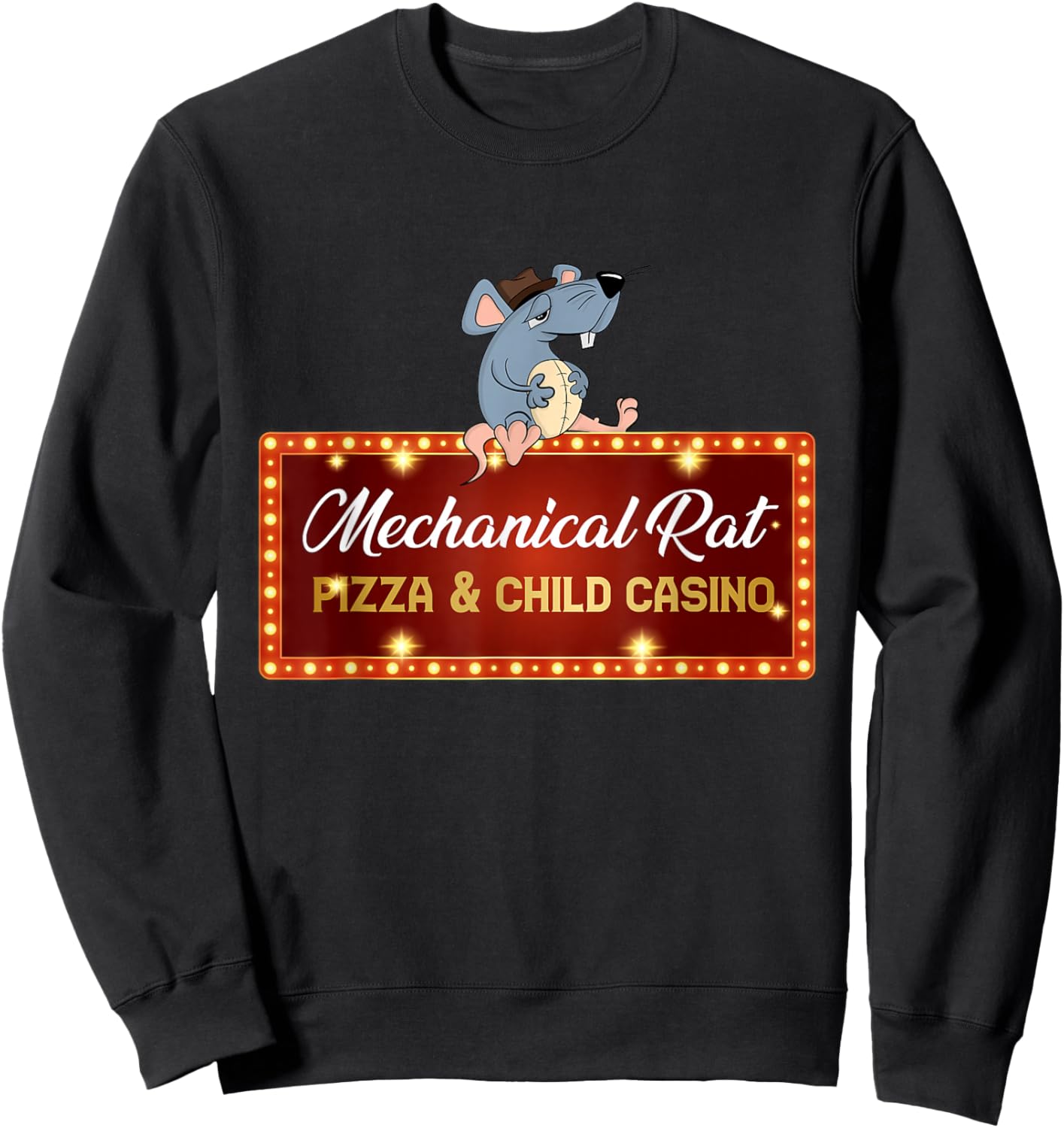 Mechanical Rat Pizza and Child Casino Sweatshirt - Sweatshirt | Black