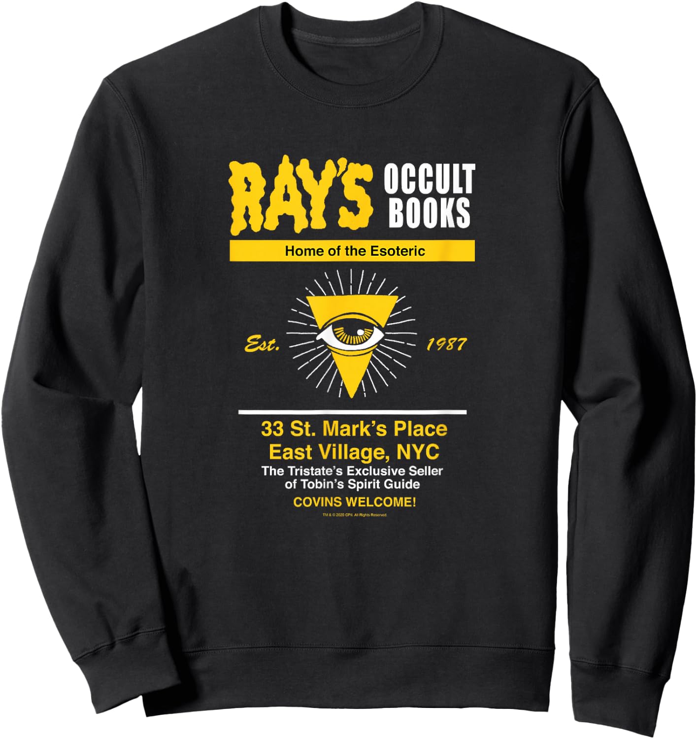 Ghostbusters Rays Occult Books Home of the Esoteric Movie Sweatshirt - Sweatshirt | Black