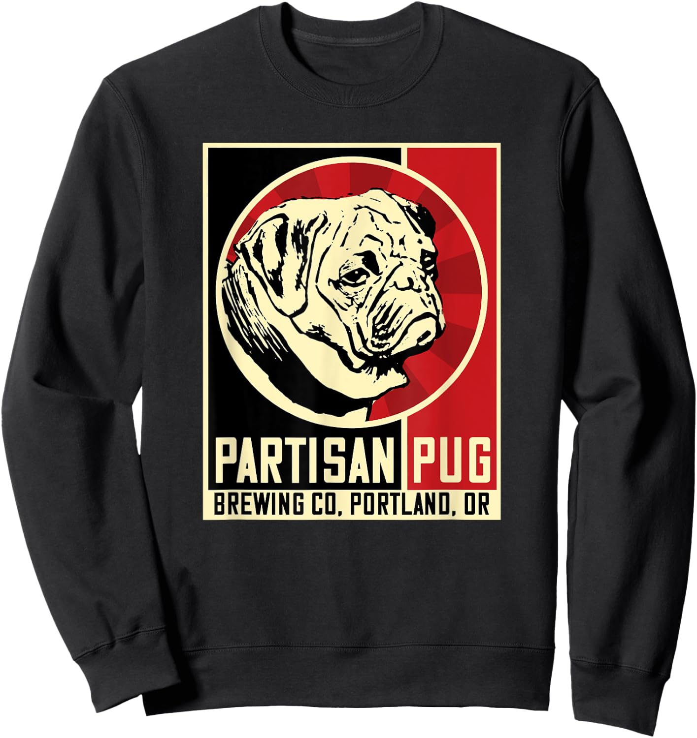 Portland Brewery Logo for Beer and Dogs Craft Beer Lovers Sweatshirt - Sweatshirt | Black