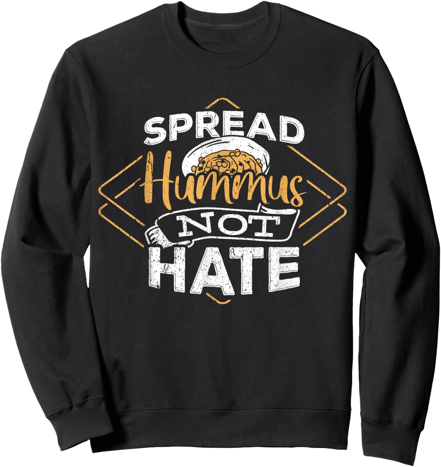 I love hummus - Vegetarian Human Sweatshirt - Sweatshirt | Black