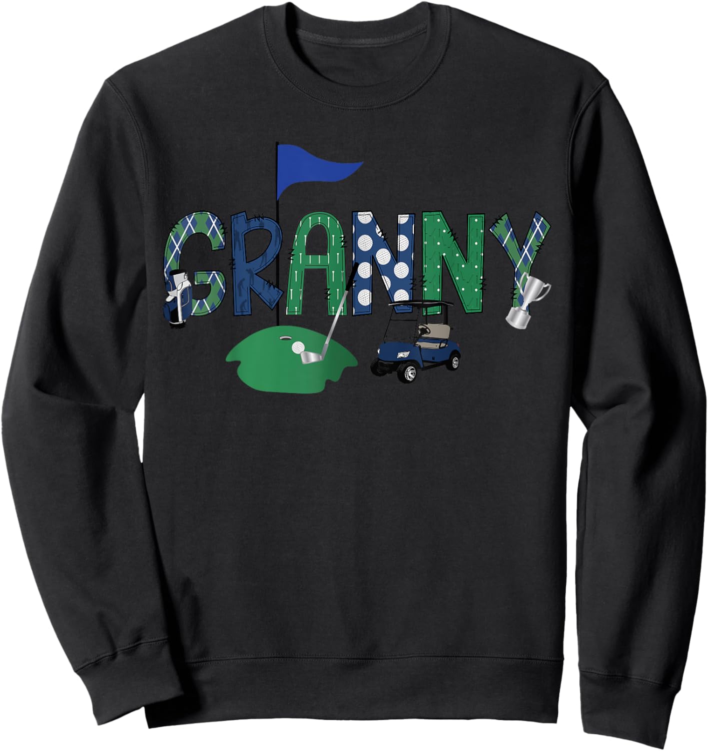 Golf Granny Hole In One Golf First Birthday Party Sweatshirt - Sweatshirt | Black