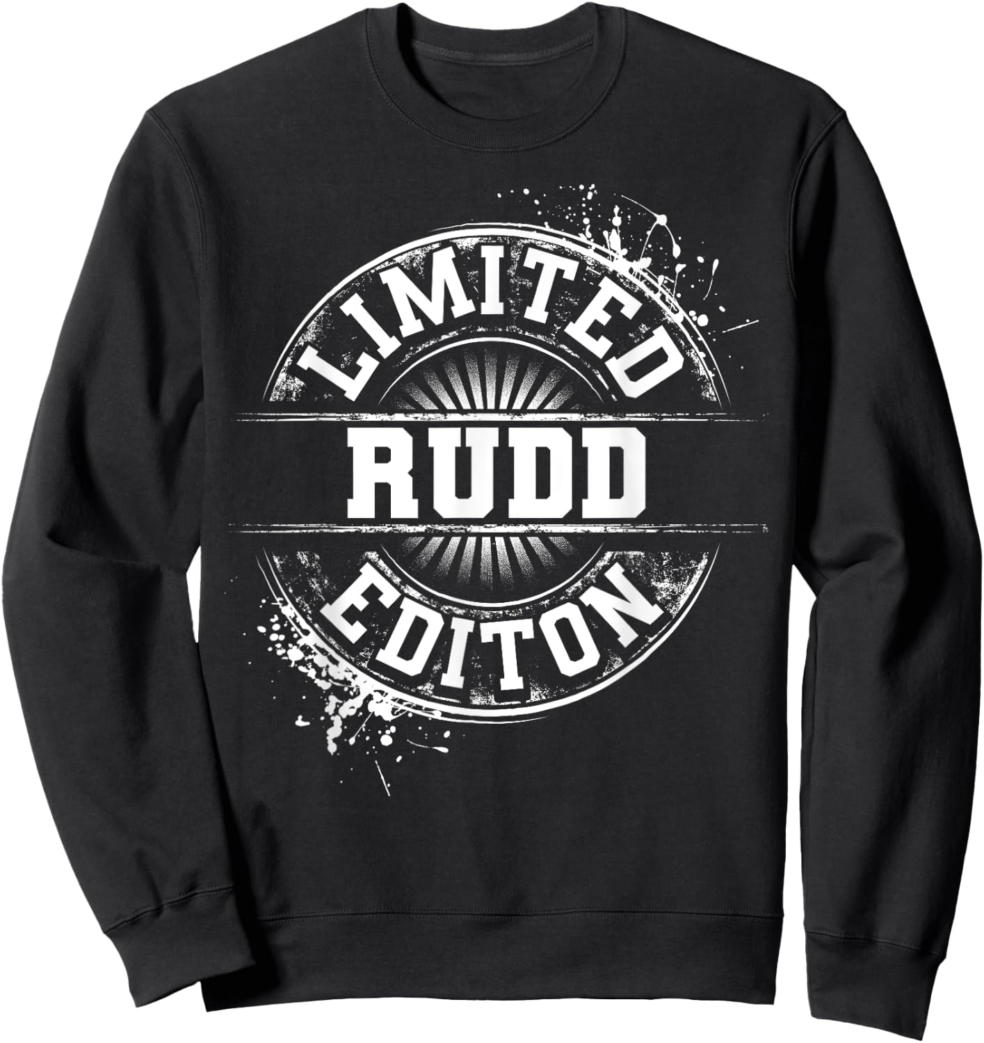 RUDD Funny Surname Family Tree Birthday Reunion Gift Sweatshirt - Sweatshirt | Black