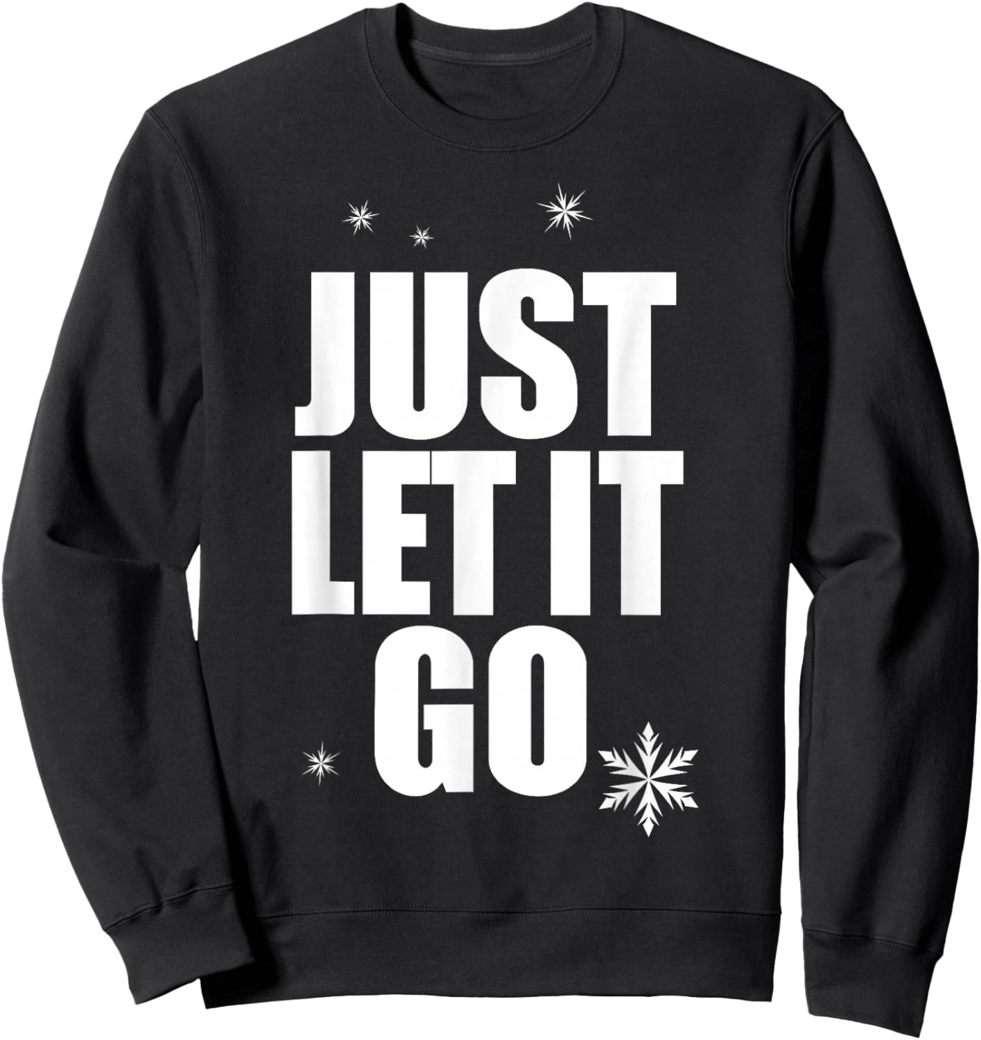 Disney Wreck-It Ralph Frozen Let It Go Bold Text Logo Sweatshirt - Sweatshirt | Black