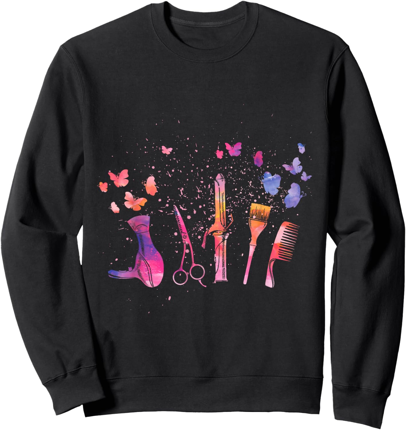 Hair Stylist Hairdresser Tools Makeup Artist & Hairstylist Sweatshirt - Sweatshirt | Black