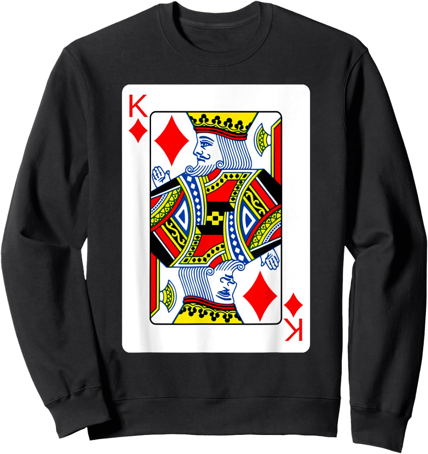 King Of Diamonds Playing Card Group Costume Poker Player Sweatshirt - Sweatshirt | Black