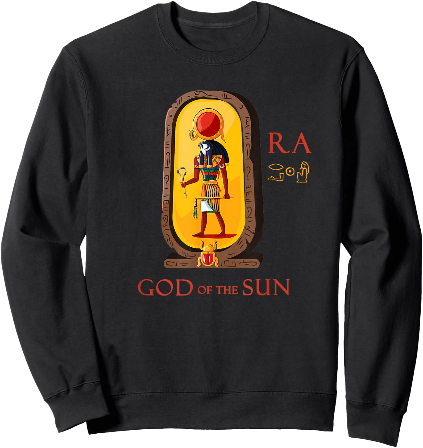 RA Ancient Egyptian God of the Sun Sweatshirt - Sweatshirt | Black