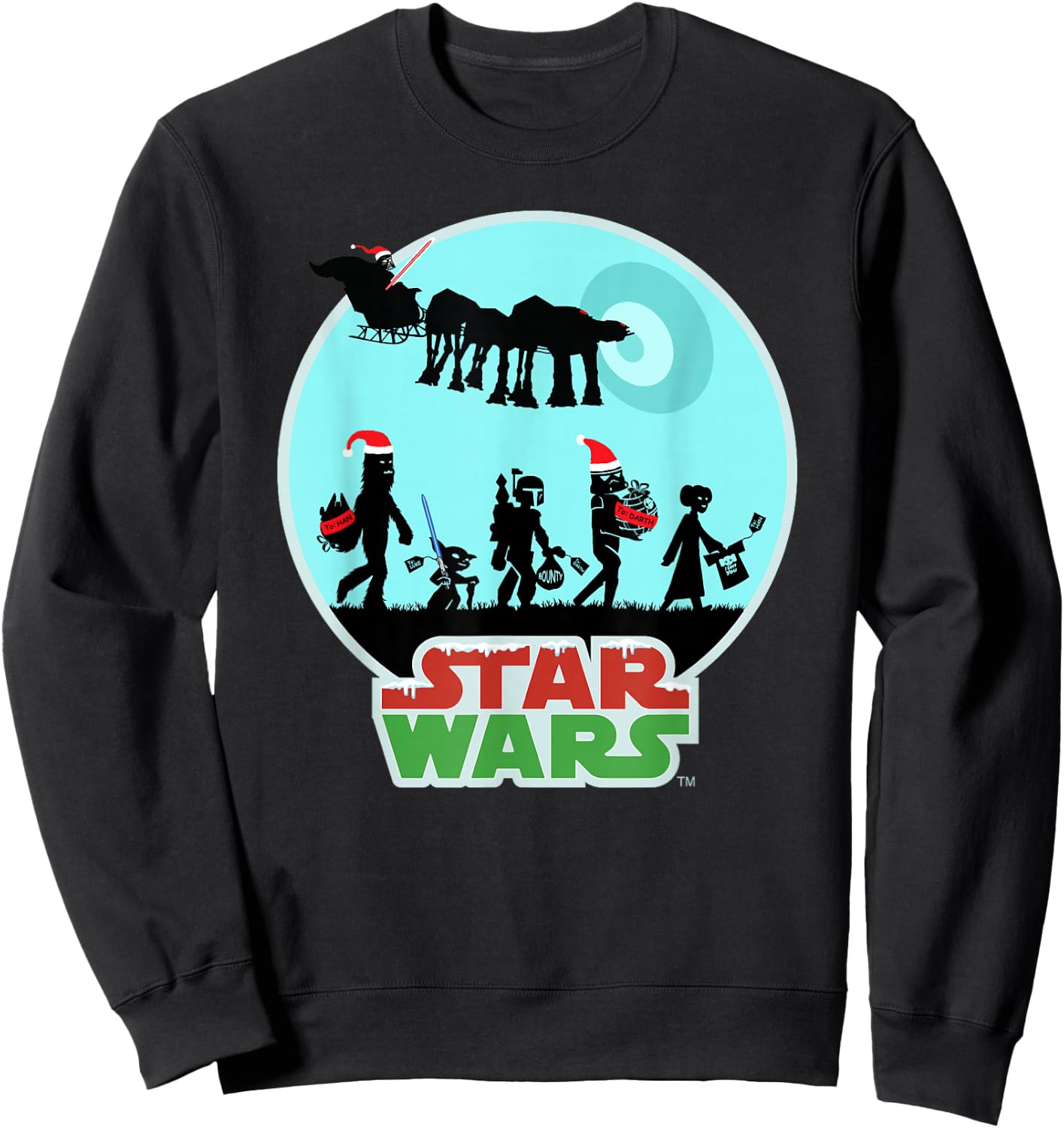 Star Wars Characters Holiday Gifts Death Star Sweatshirt - Sweatshirt | Black