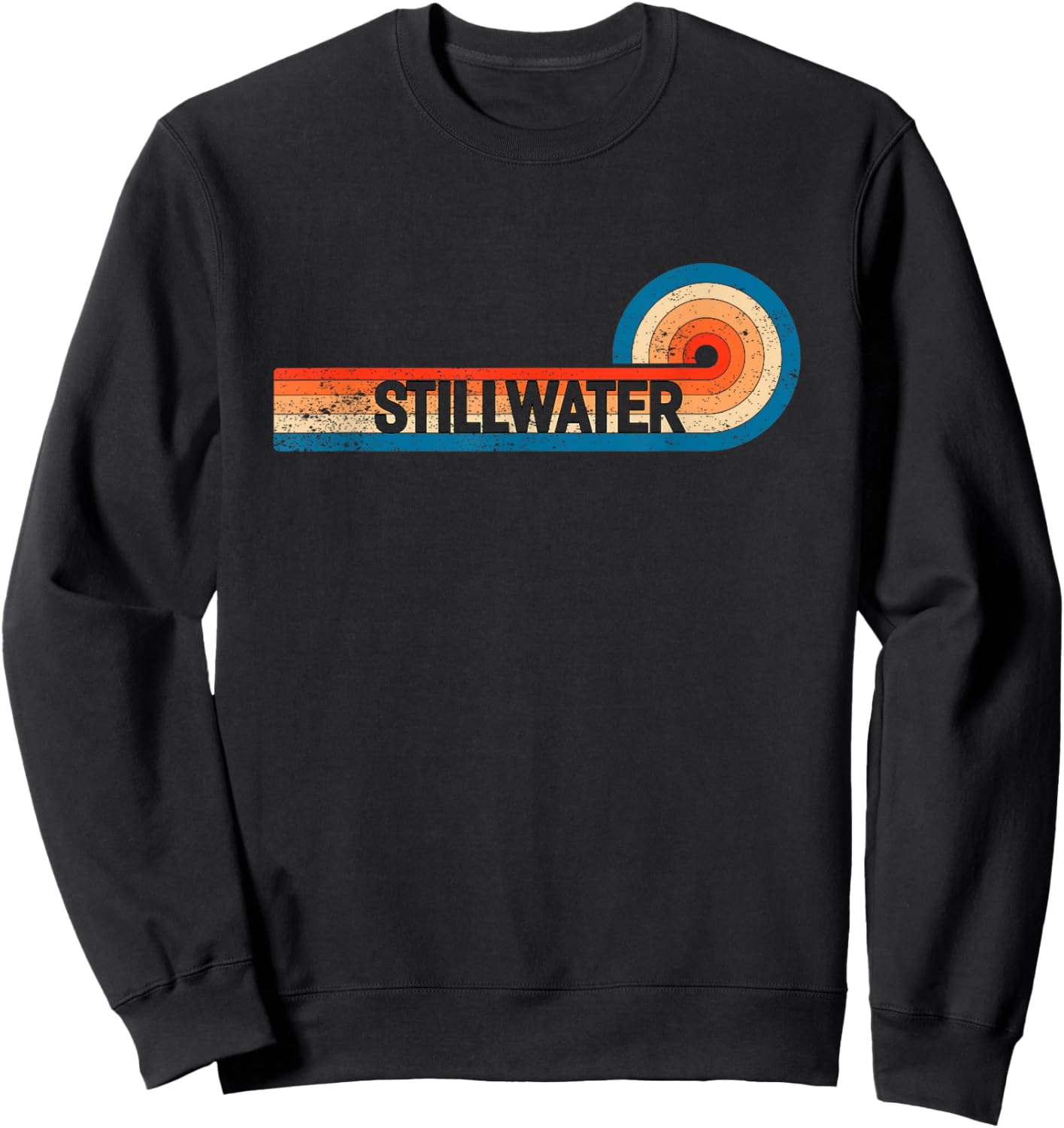 Retro STILLWATER Shirt Vintage City STILLWATER Sweatshirt - Sweatshirt | Black