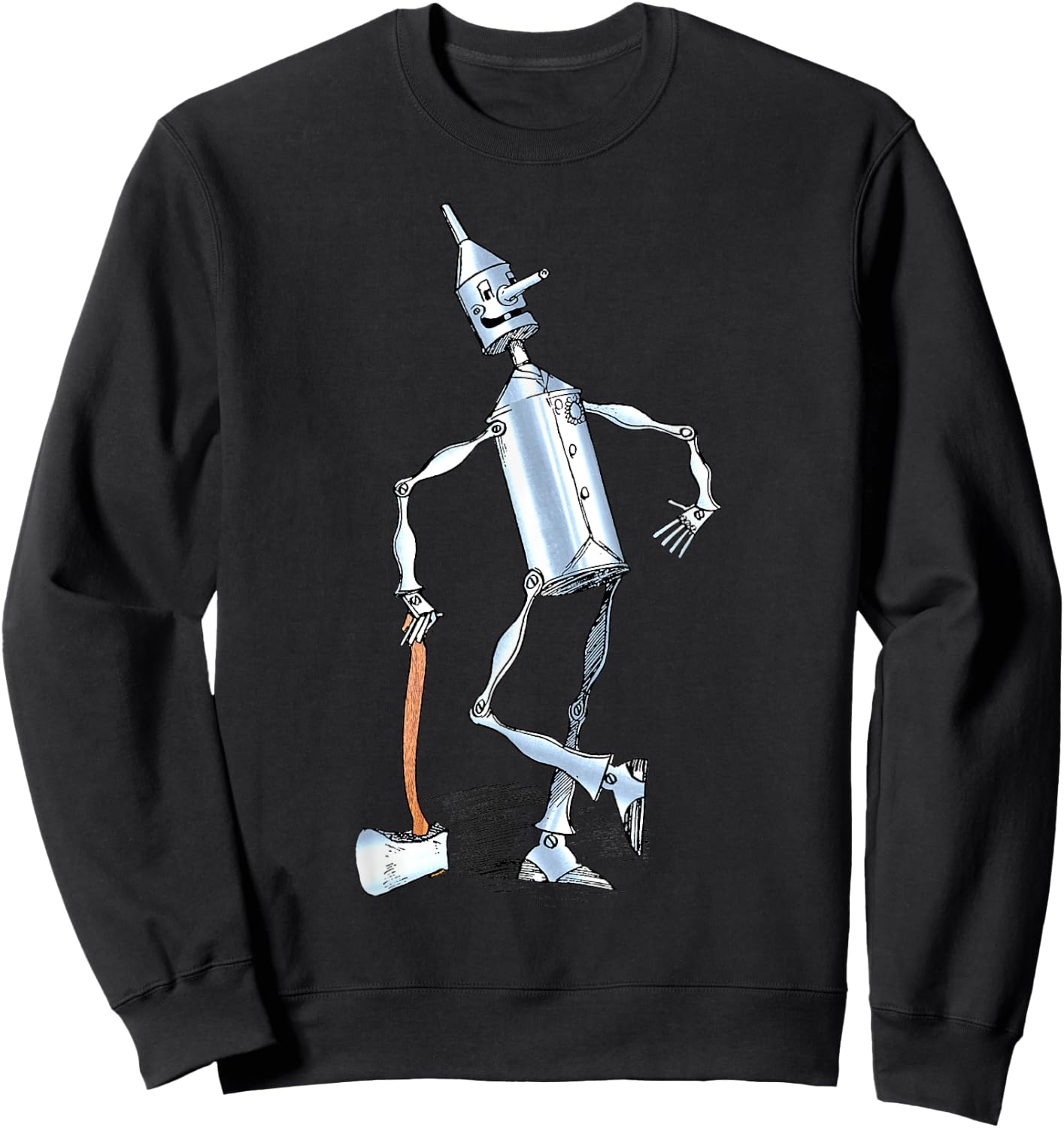 Retro Tin Man Shirt - The Wizard Of OZ Tinman Sweatshirt - Sweatshirt | Black