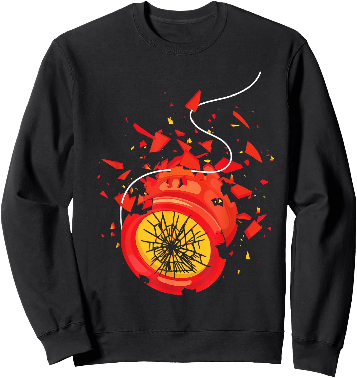 Shattered Yoyo - Vintage Classic Pastime 80s Toy Game Sweatshirt - Sweatshirt | Black