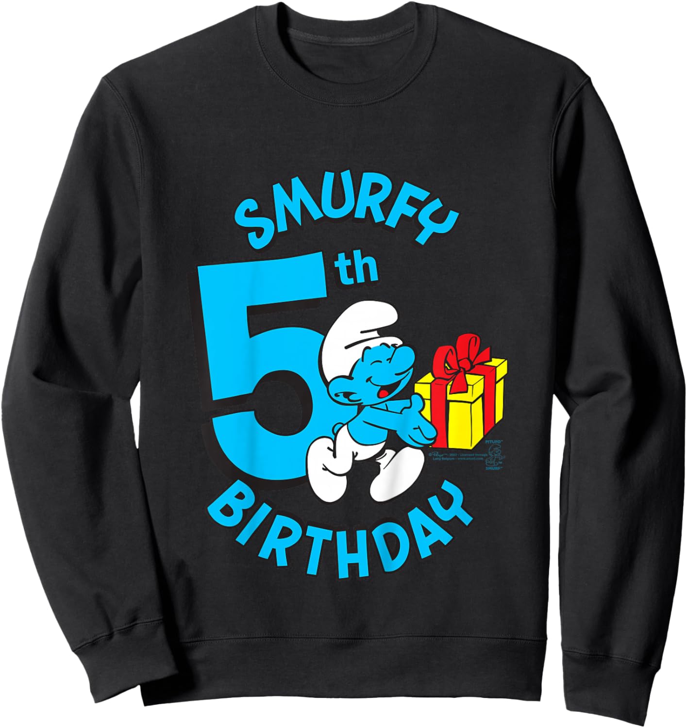 Kids The Smurfs Smurfy 5th Birthday Sweatshirt - Sweatshirt | Black