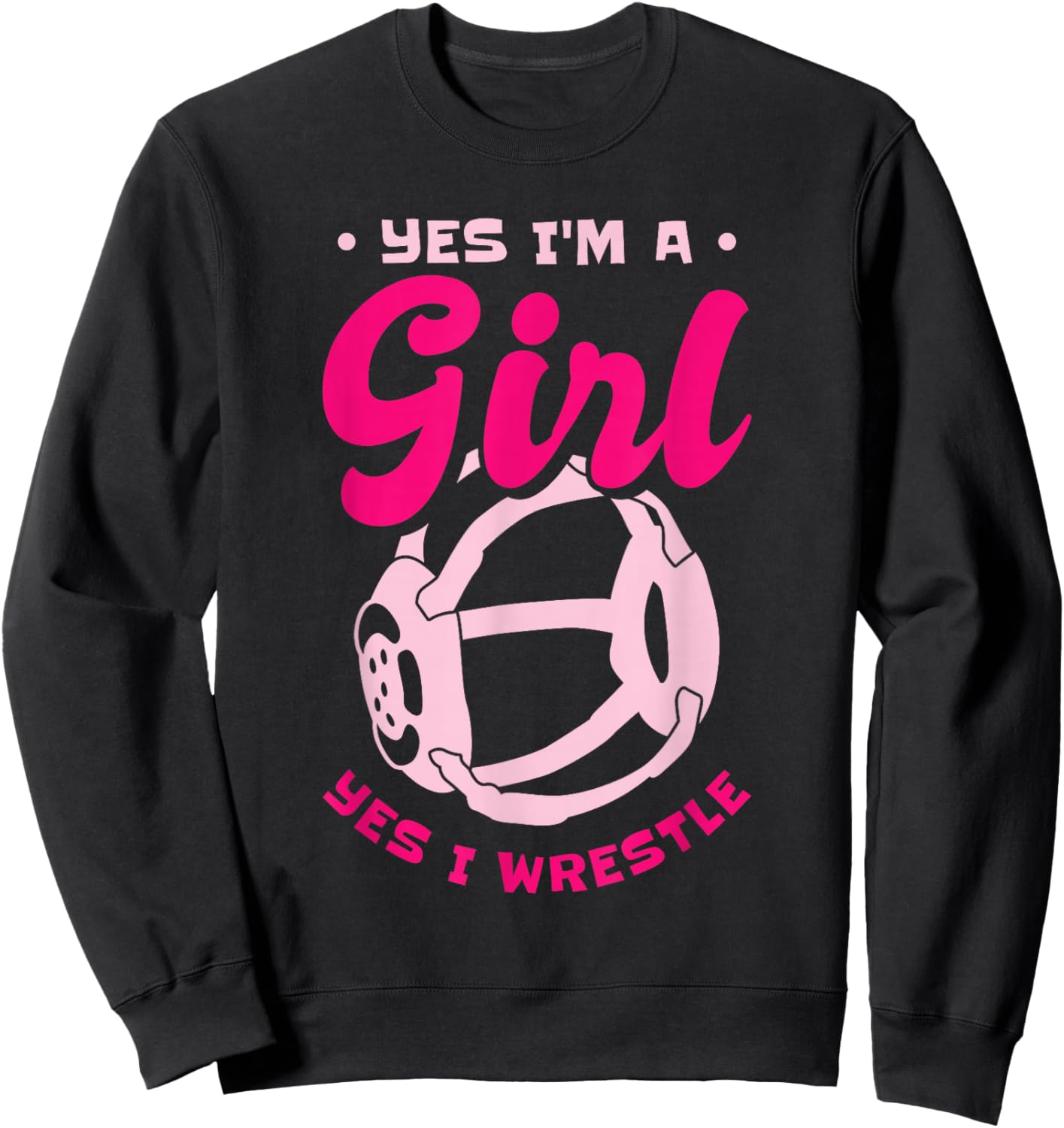Girls Wrestling Wrestler Wrestle Women Girls Wrestling Sweatshirt - Sweatshirt | Black