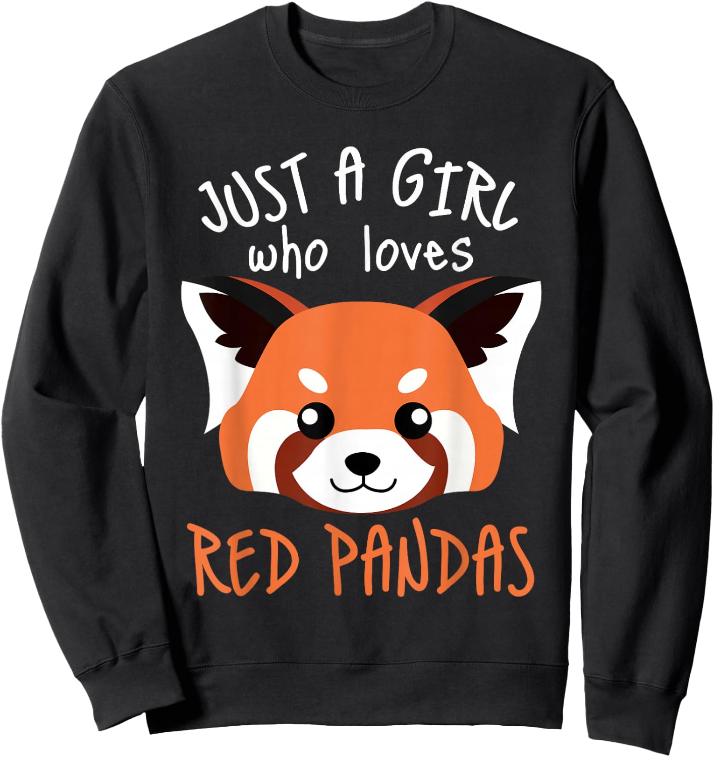 Red Panda Plushie Red Panda Tail Cute Red Panda Stuffed Toy Sweatshirt - Sweatshirt | Black