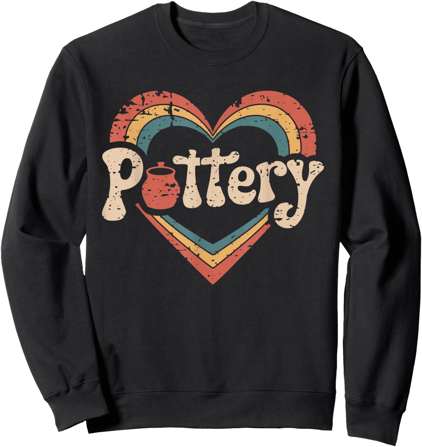 Funny Pottery Lover Ceramic Artist JM Black Classic Modern Lightweight Classic Fit Polyester 100% Adults Sweatshirt - Sweatshirt | Black