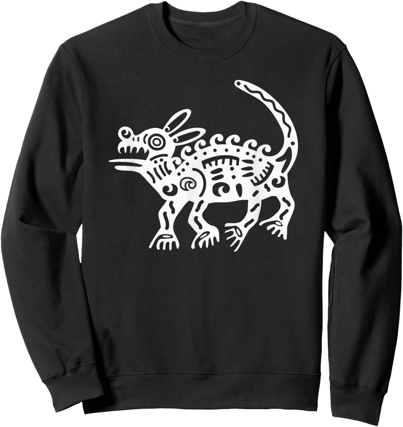 Mexico Aztec Mayan Civilization Dog Symbol Sweatshirt - Sweatshirt | Black