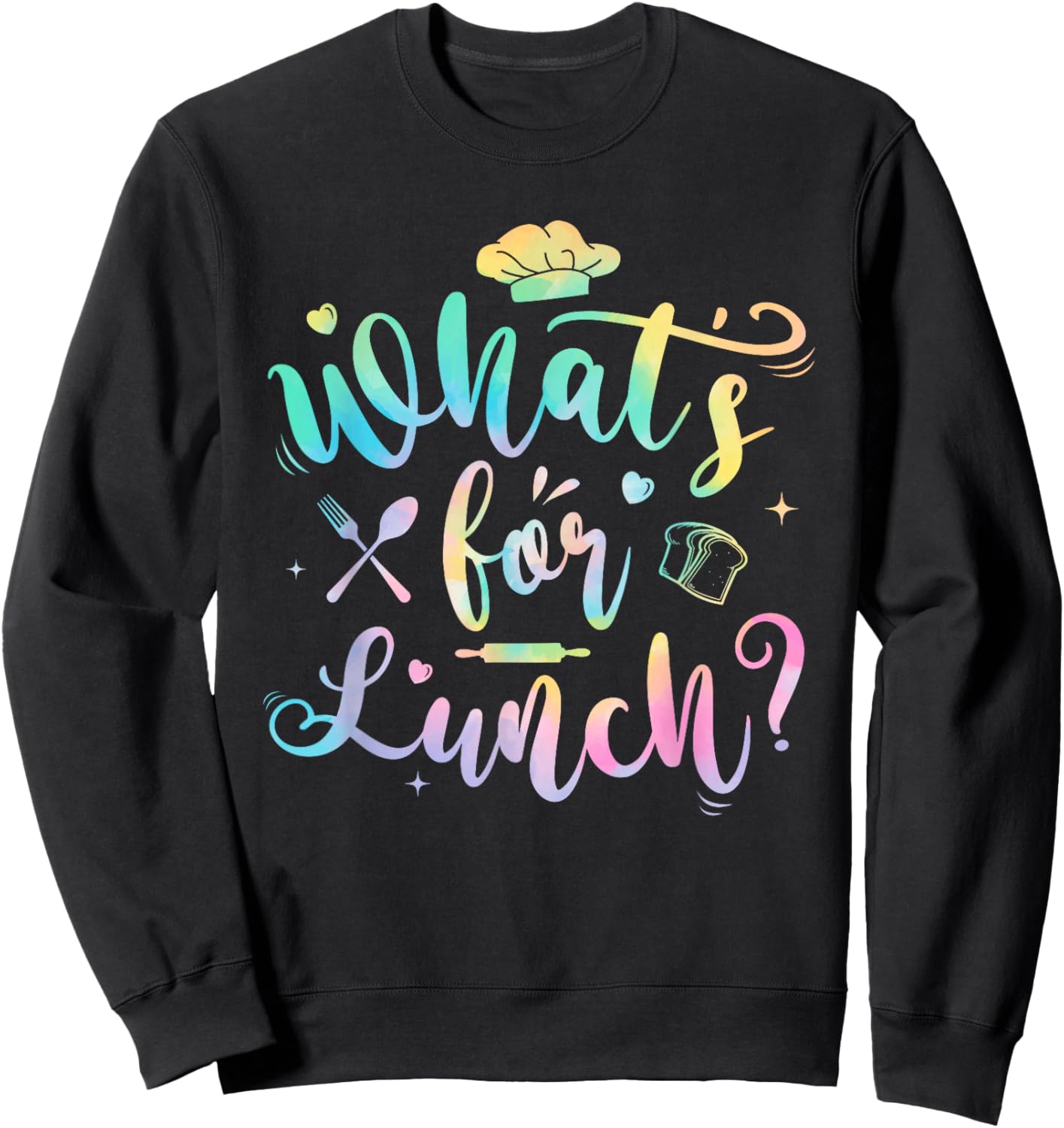 Whats for Lunch Funny Lunch Lady Sweatshirt - Sweatshirt | Black