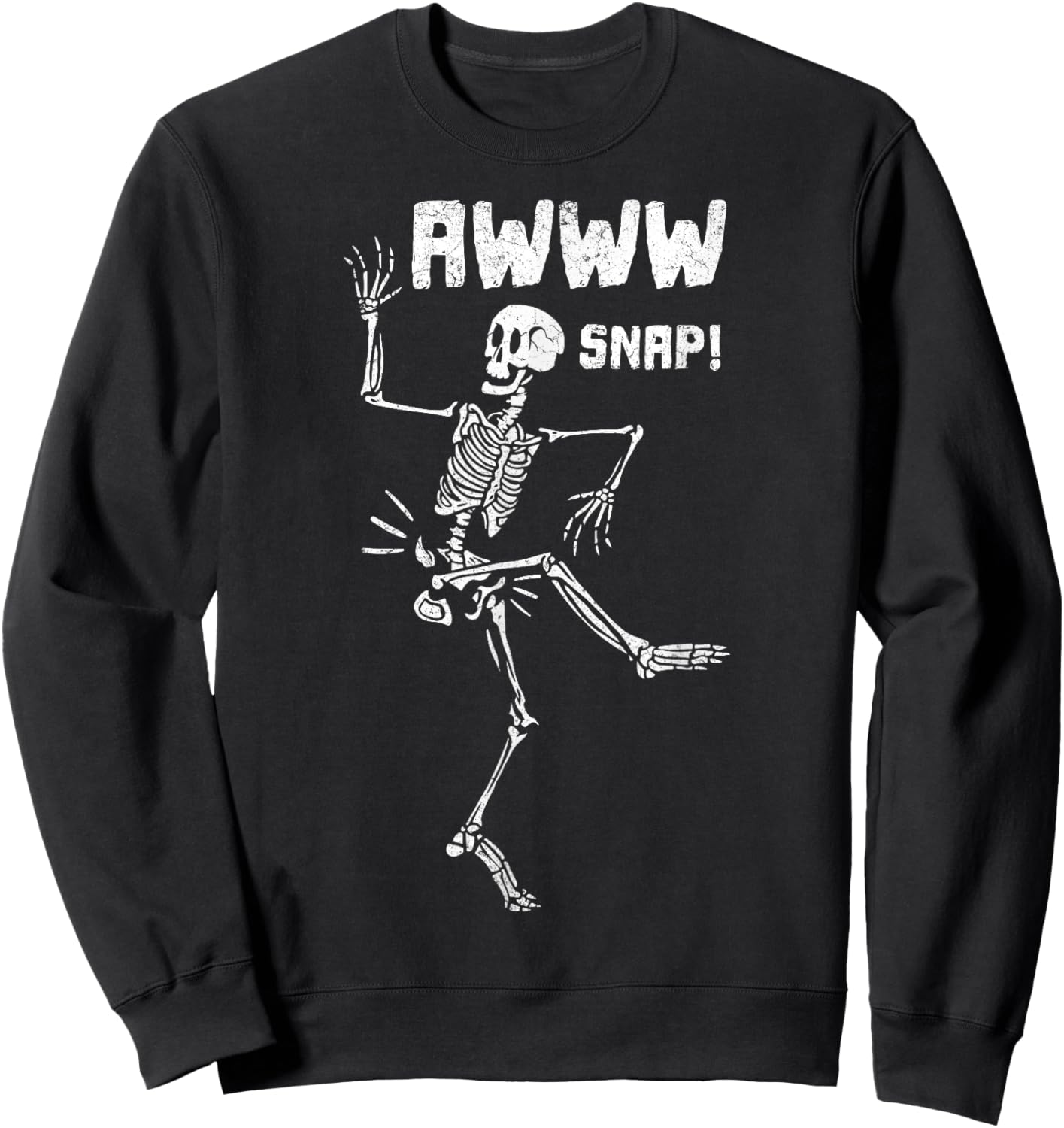 Awww Snap Funny Hip Broken Design For Surgery Survivor Sweatshirt - Sweatshirt | Black