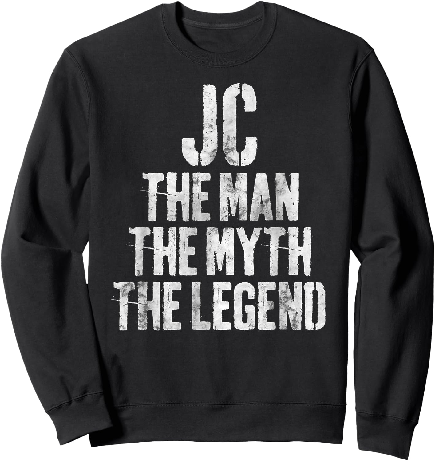 Personalized Shirt Jc The Man The Myth The Legend Sweatshirt - Sweatshirt | Black