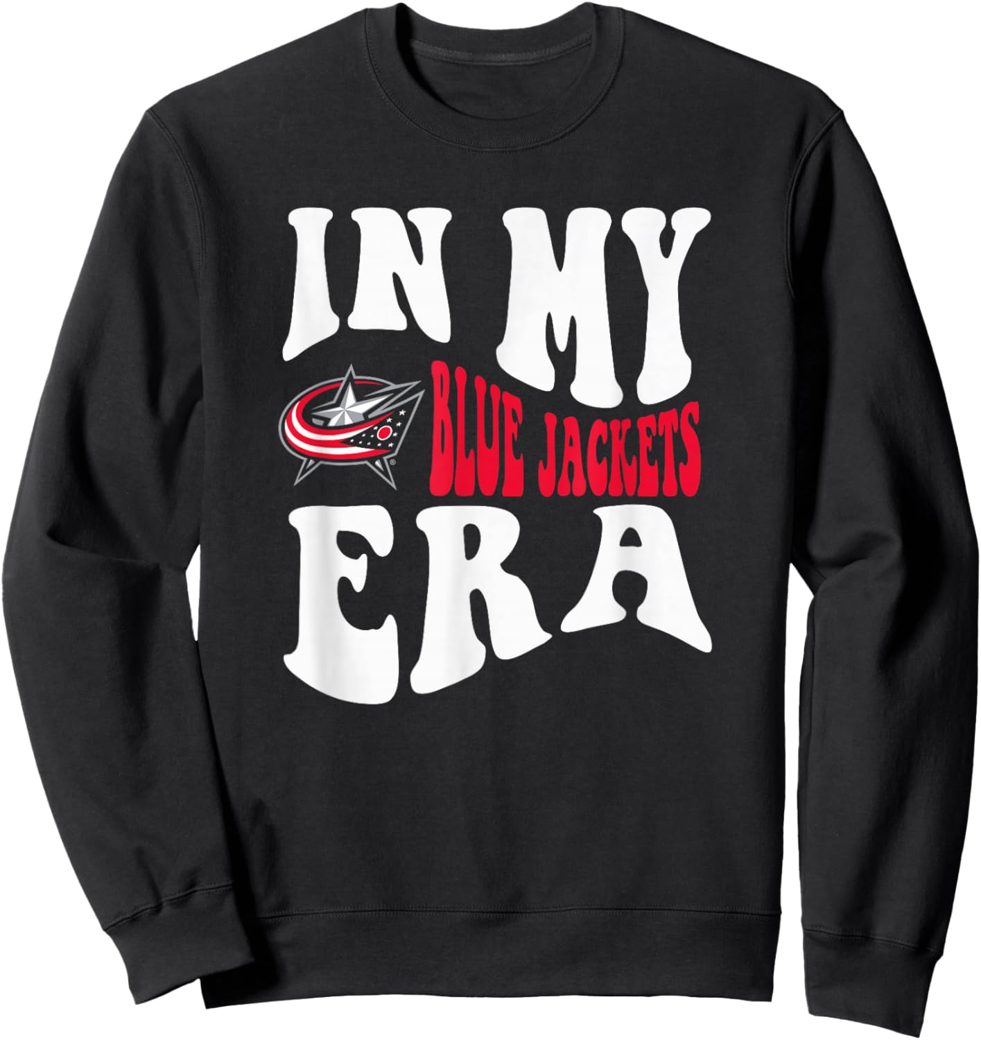 Columbus Blue Jackets Era Navy Officially Licensed Sweatshirt - Sweatshirt | Black