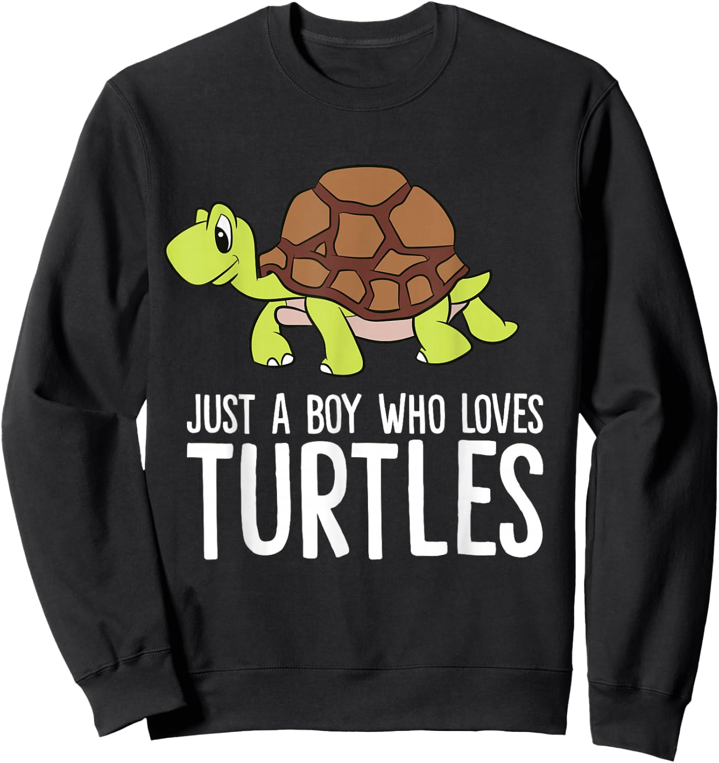 Just a Boy Who Loves Turtles Funny Turtle Sweatshirt - Sweatshirt | Black