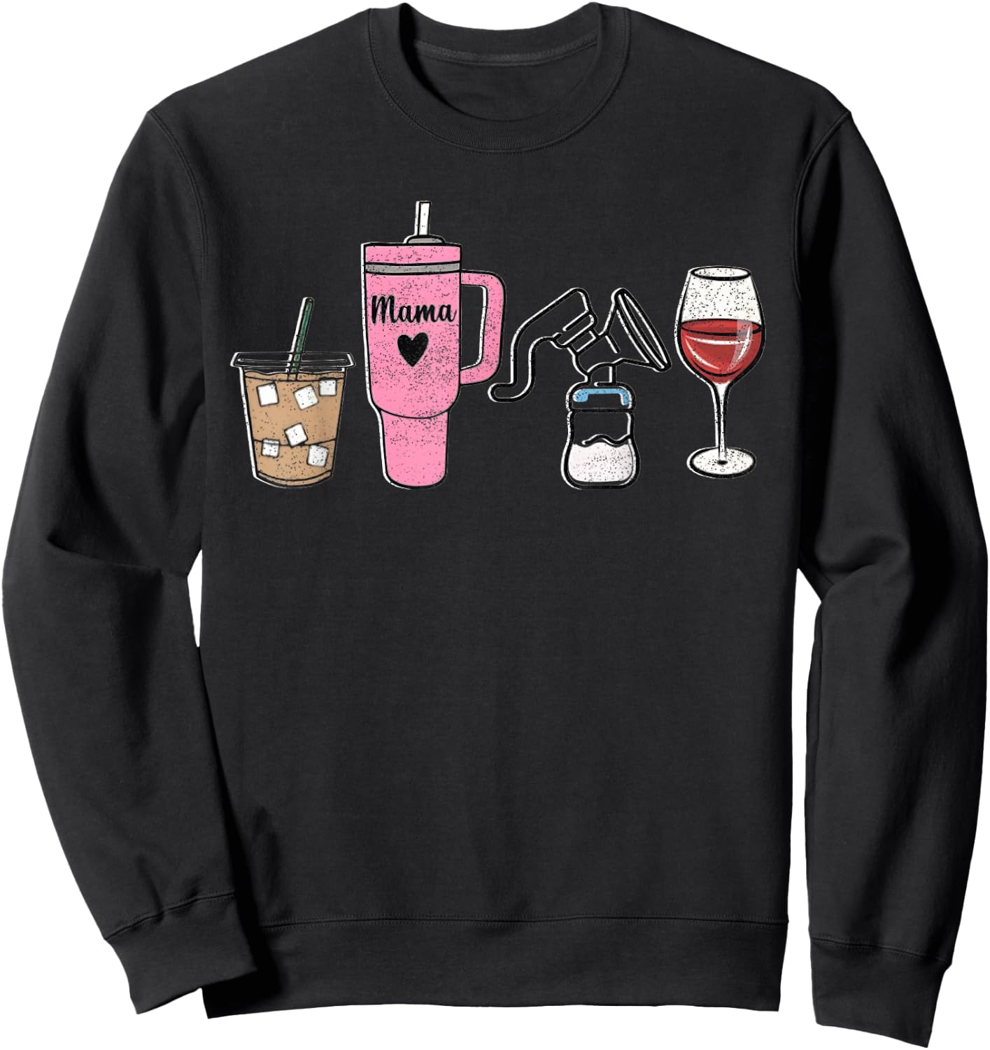Funny Pumping Mom Boobery First Time Mom S Postpartum T Pump Sweatshirt - Sweatshirt | Black