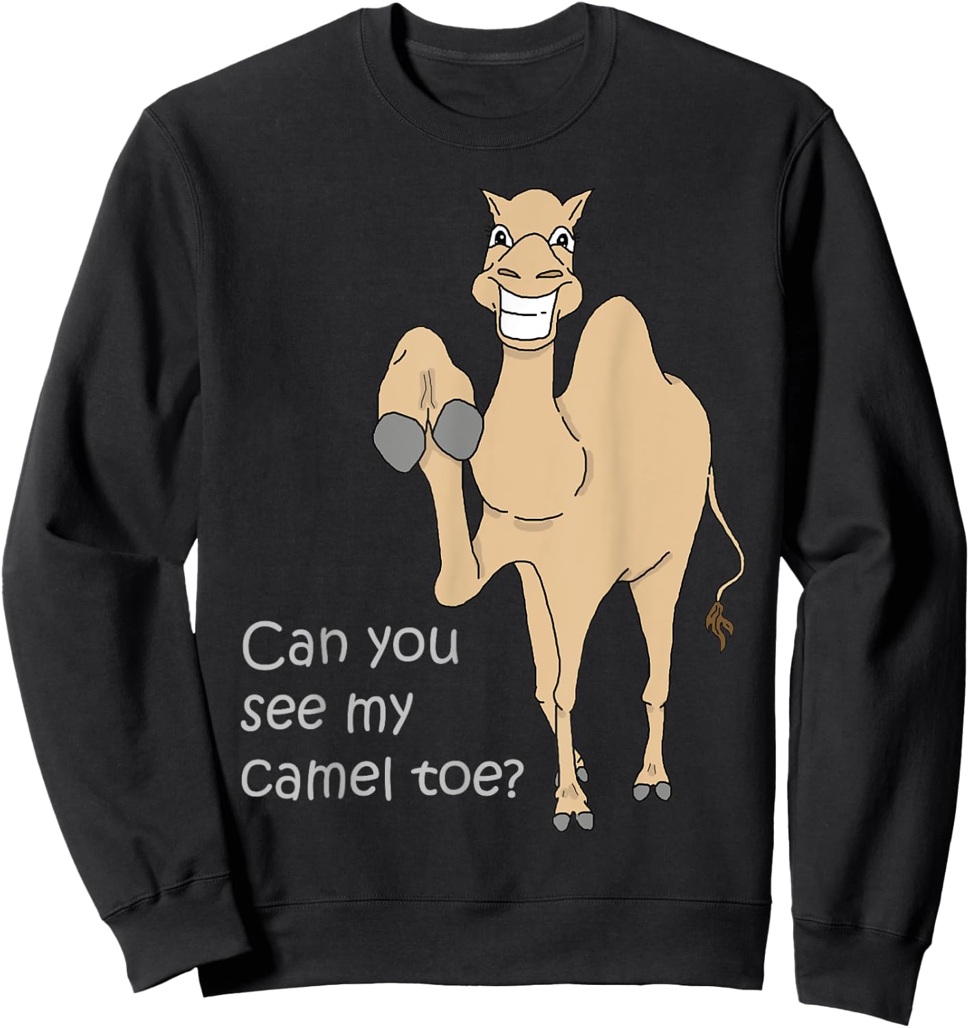 Can you see my Camel Toe Funny Quote Woman Gift Sweatshirt - Sweatshirt | Black